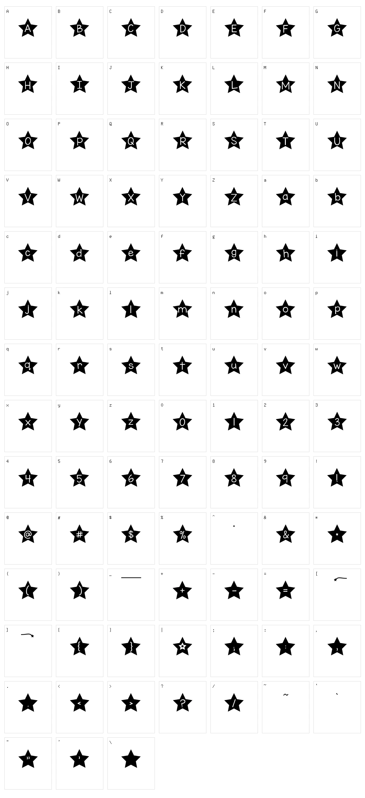 KG All of the Stars Character Set