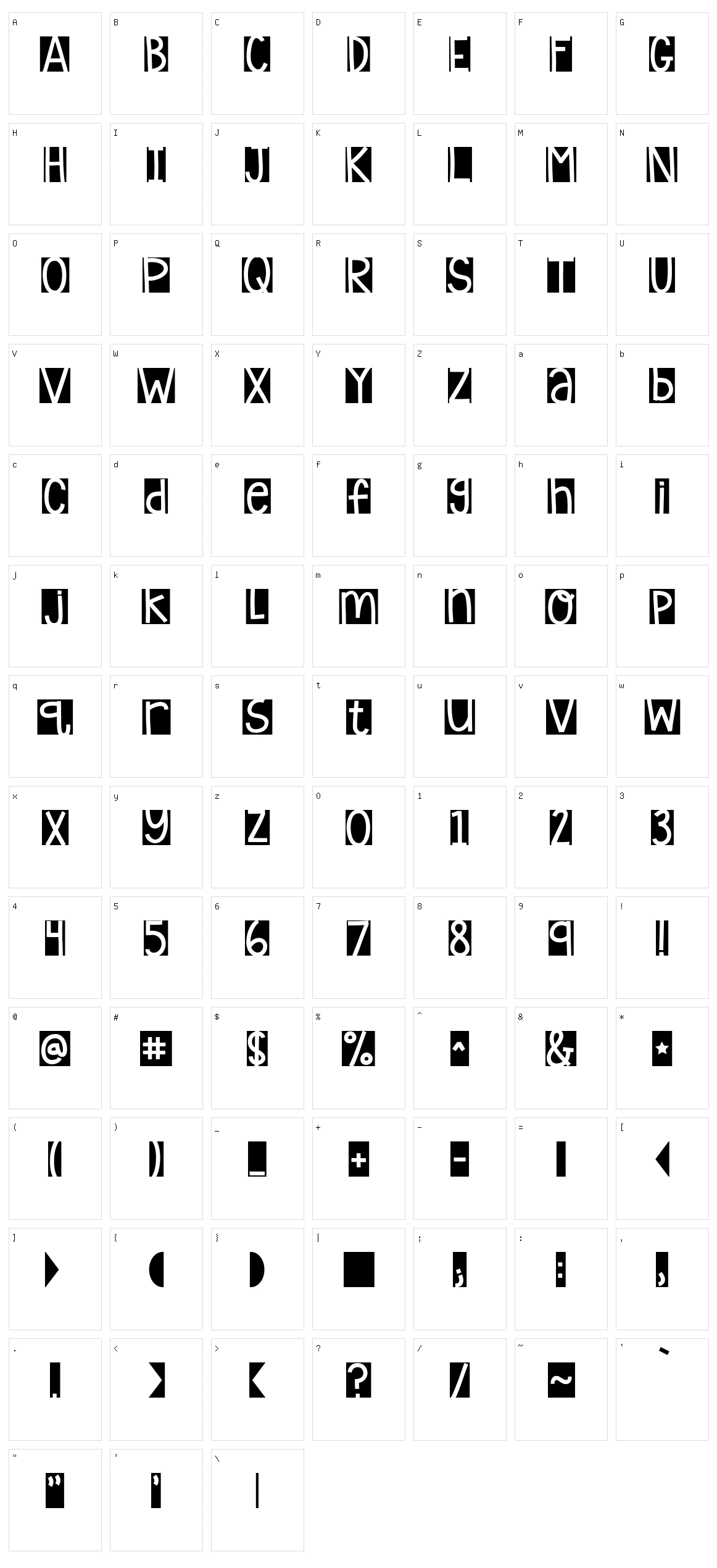 KG Laughter Lines Character Set