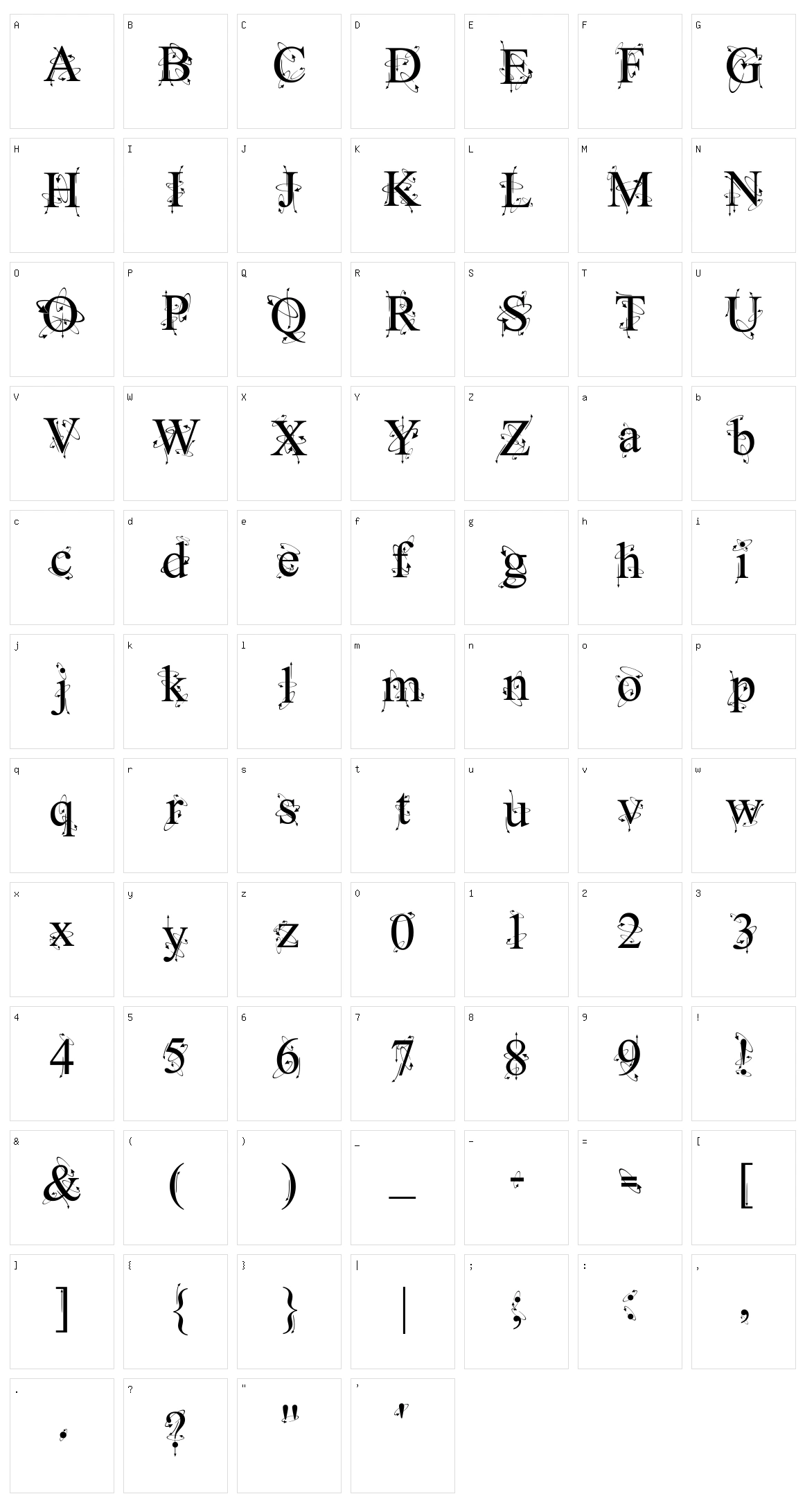Kingthings Frontwards Backwards Character Set