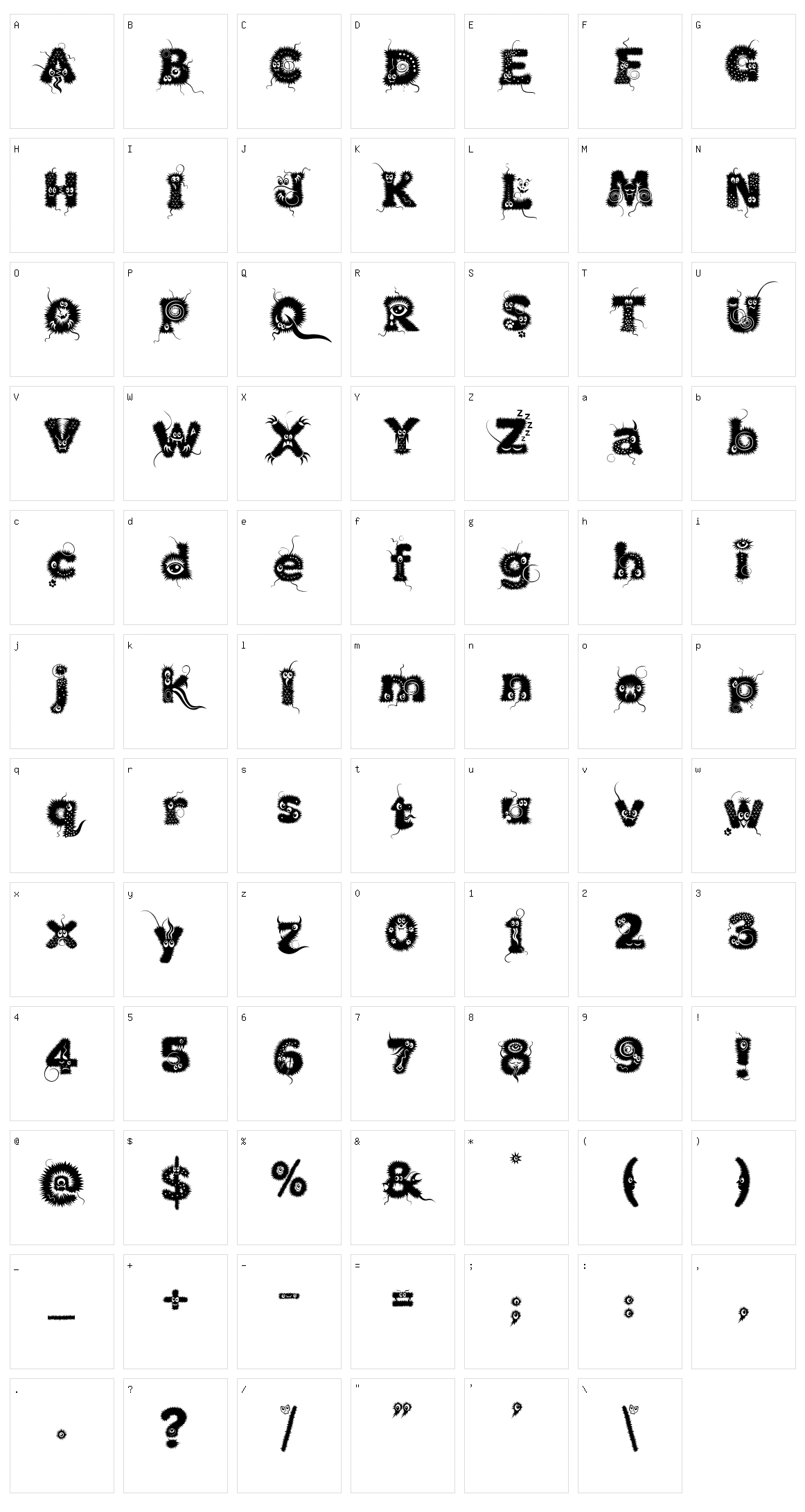 Kingthings Lupine Character Set