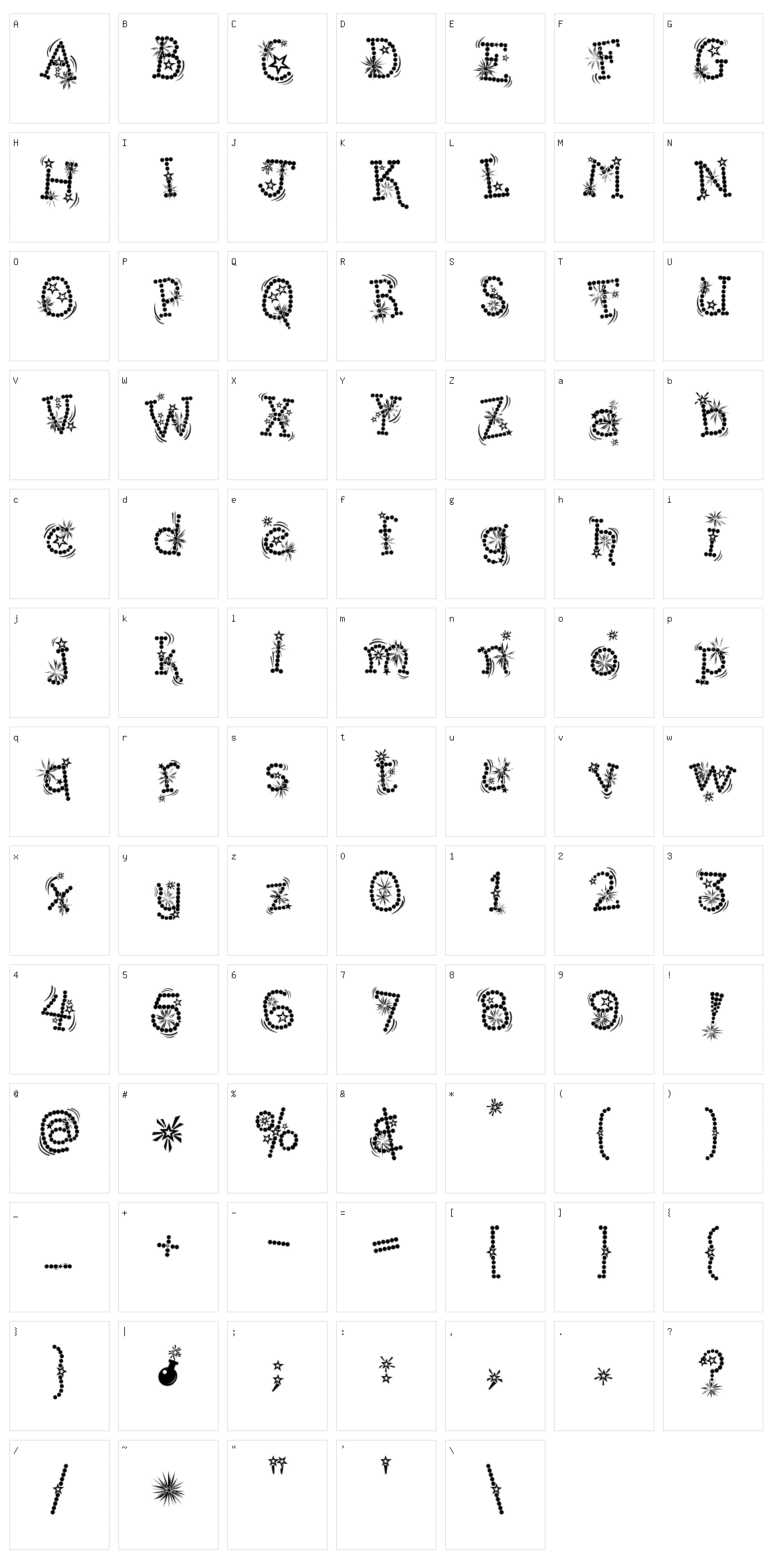 Kingthings Whizzbang Character Set
