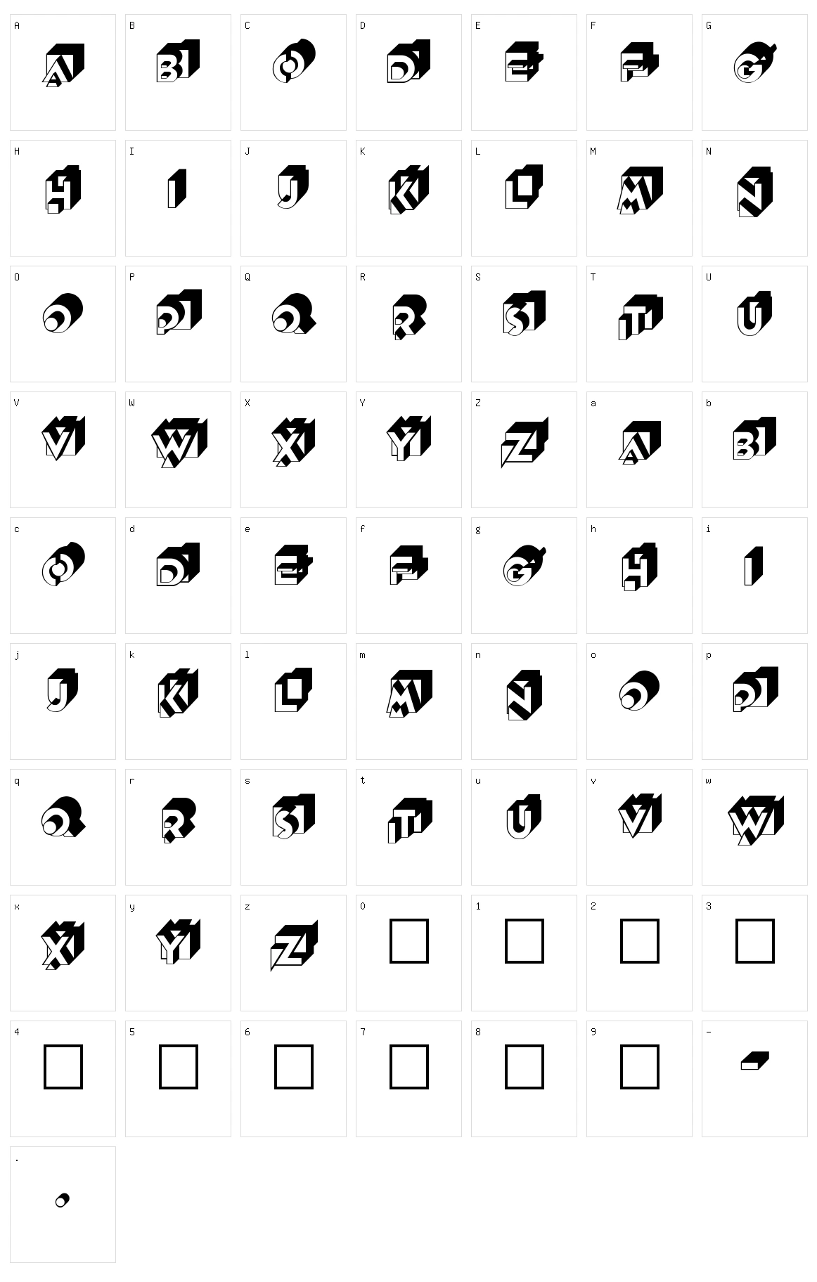Knockout Character Set