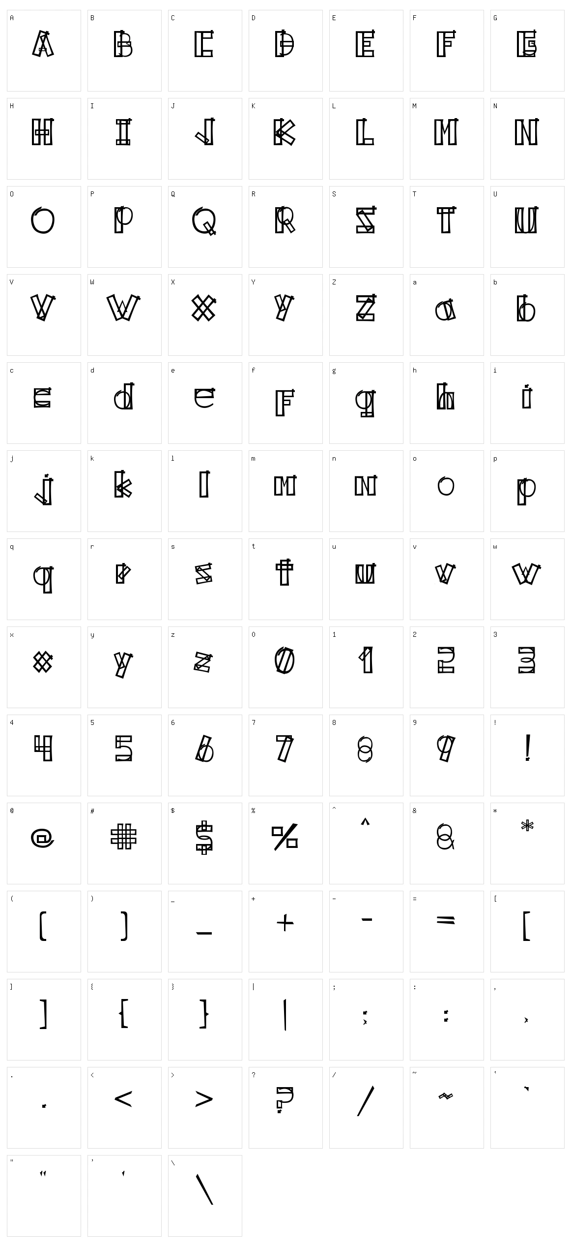 Kodyz Character Set