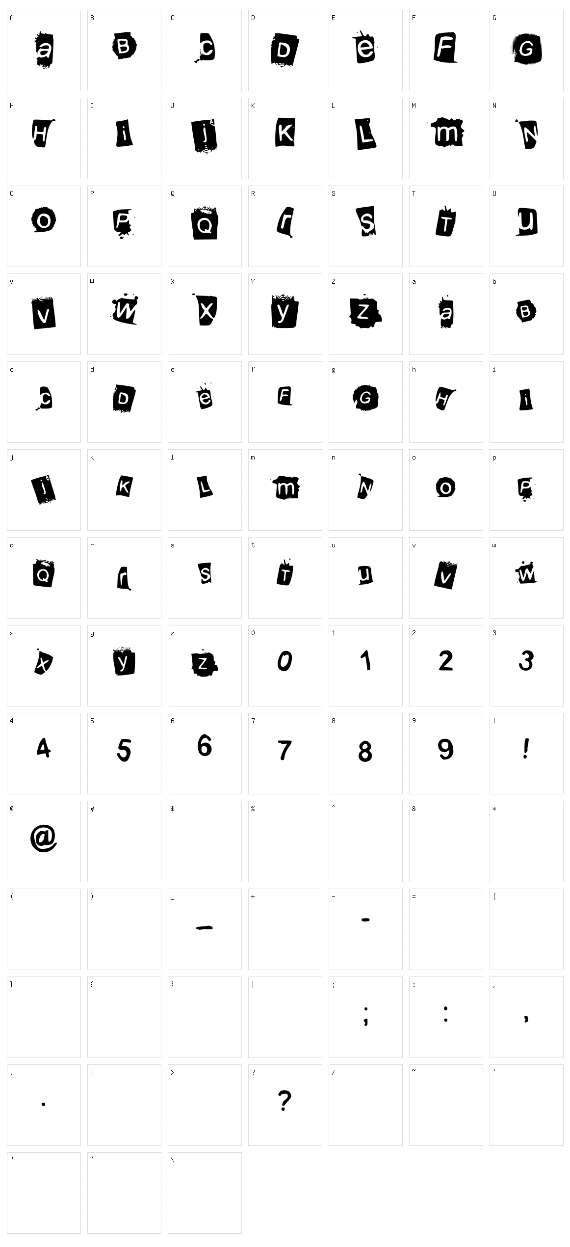 KrooKed Character Set