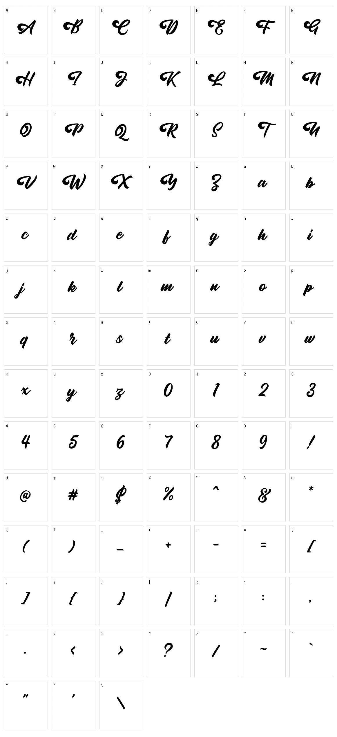 Oatlander Character Set