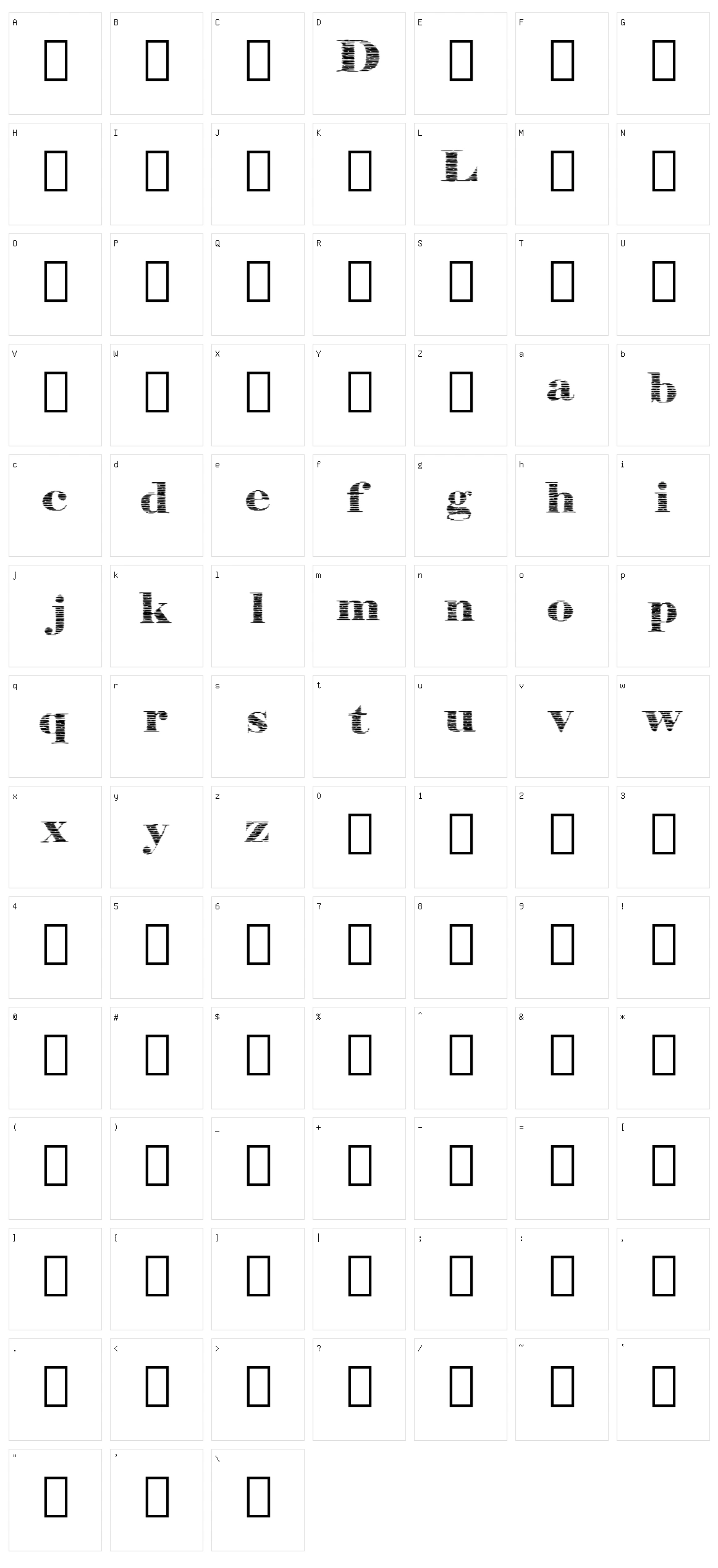 Layers Character Set