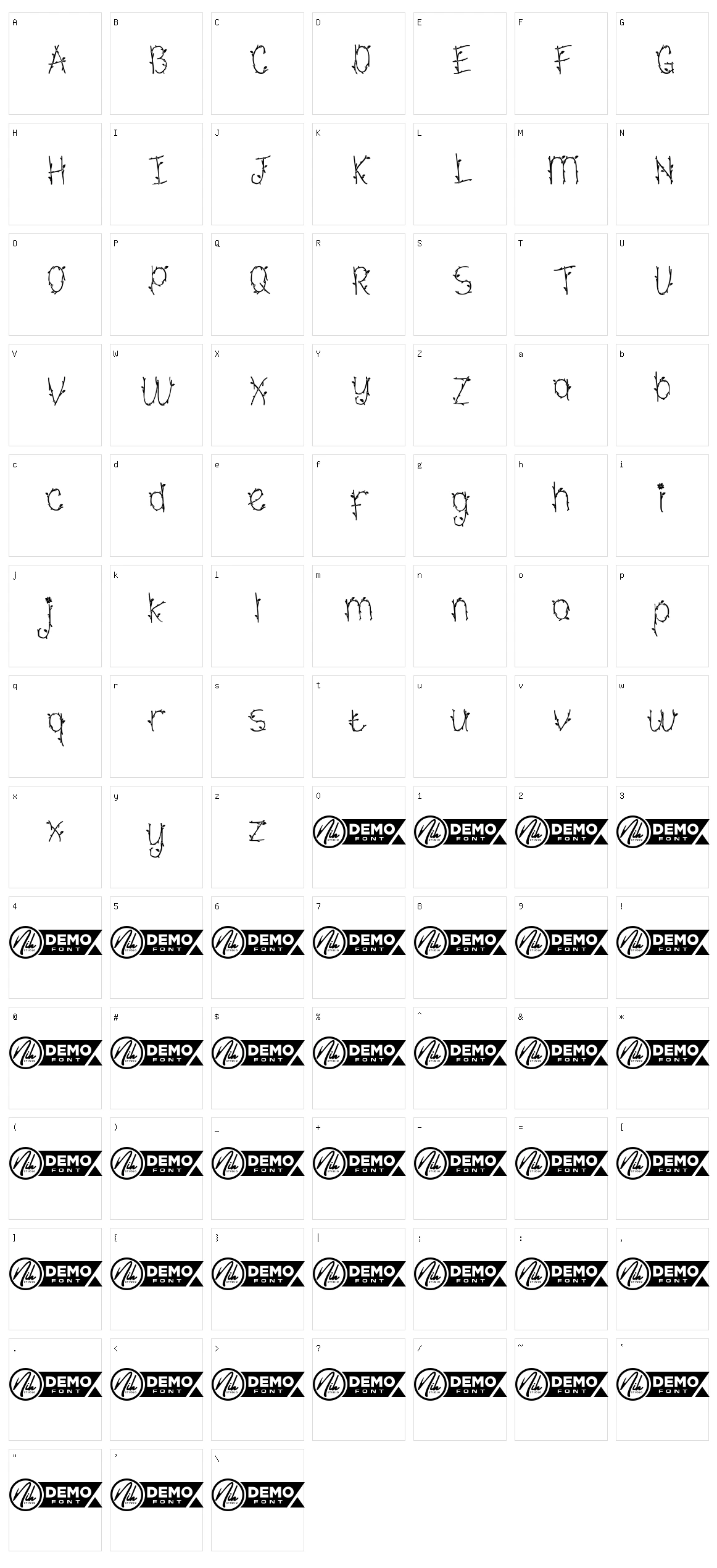Leaf Crown Character Set