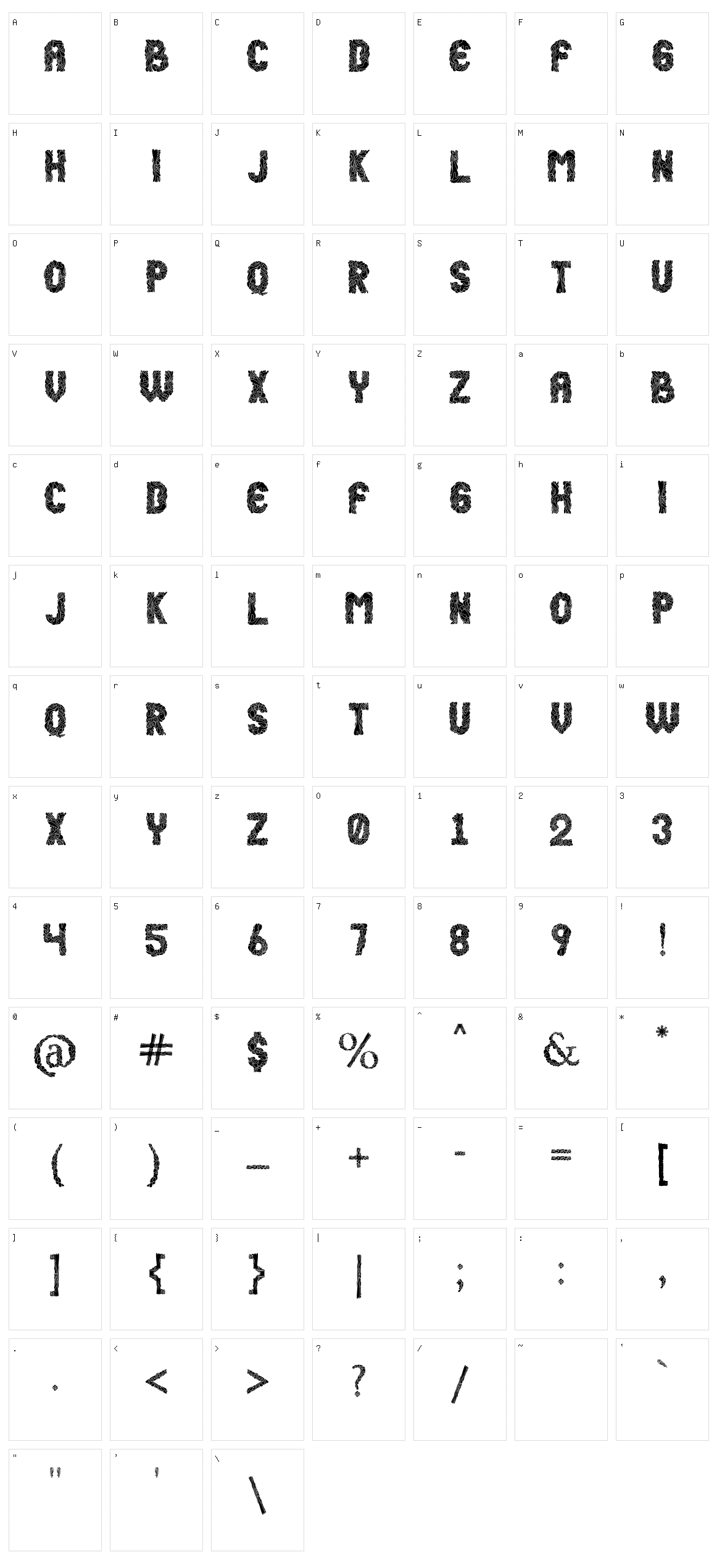 Lika-Liku Character Set