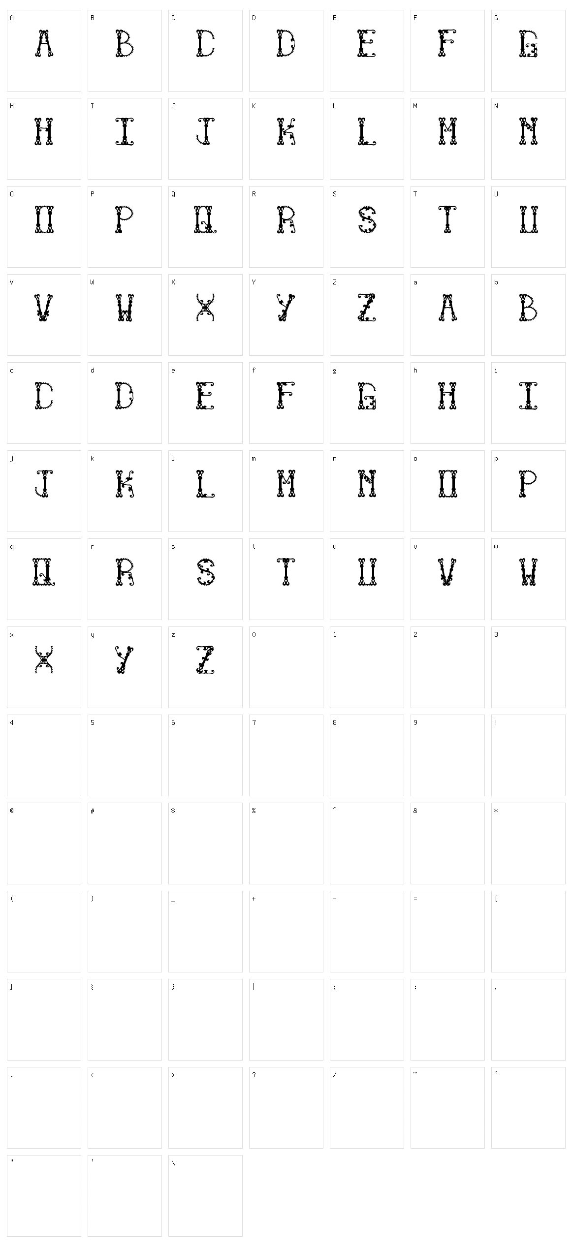 Limitless Character Set