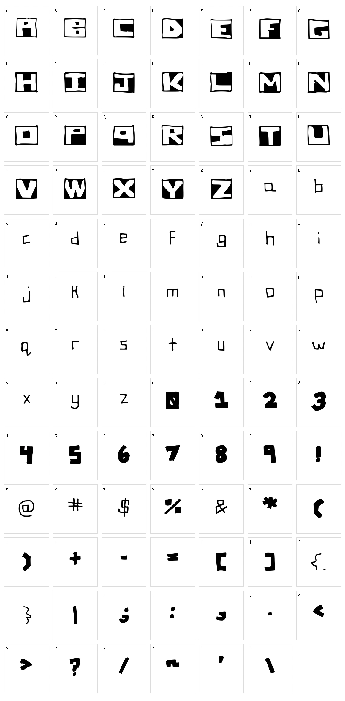 Line After Line Character Set