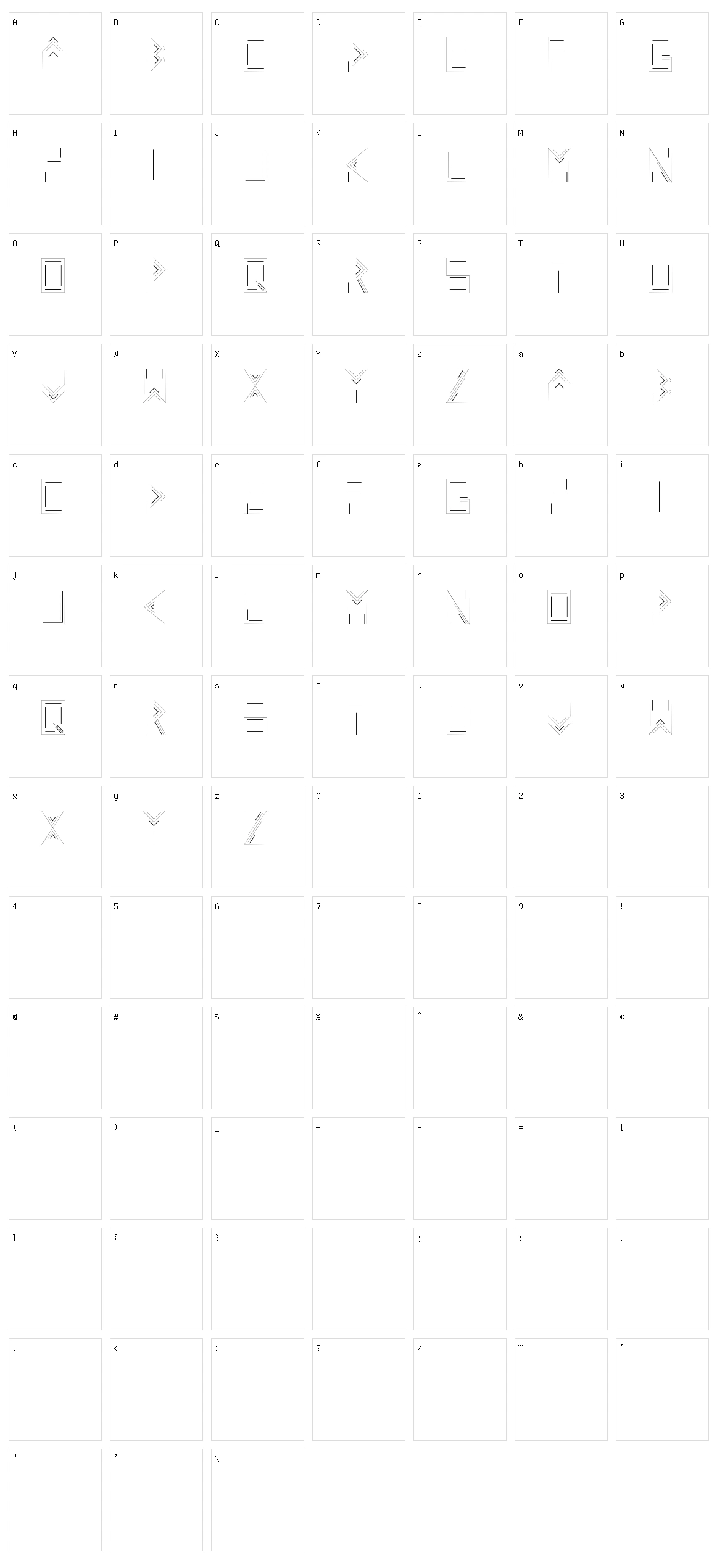 Linecap Character Set