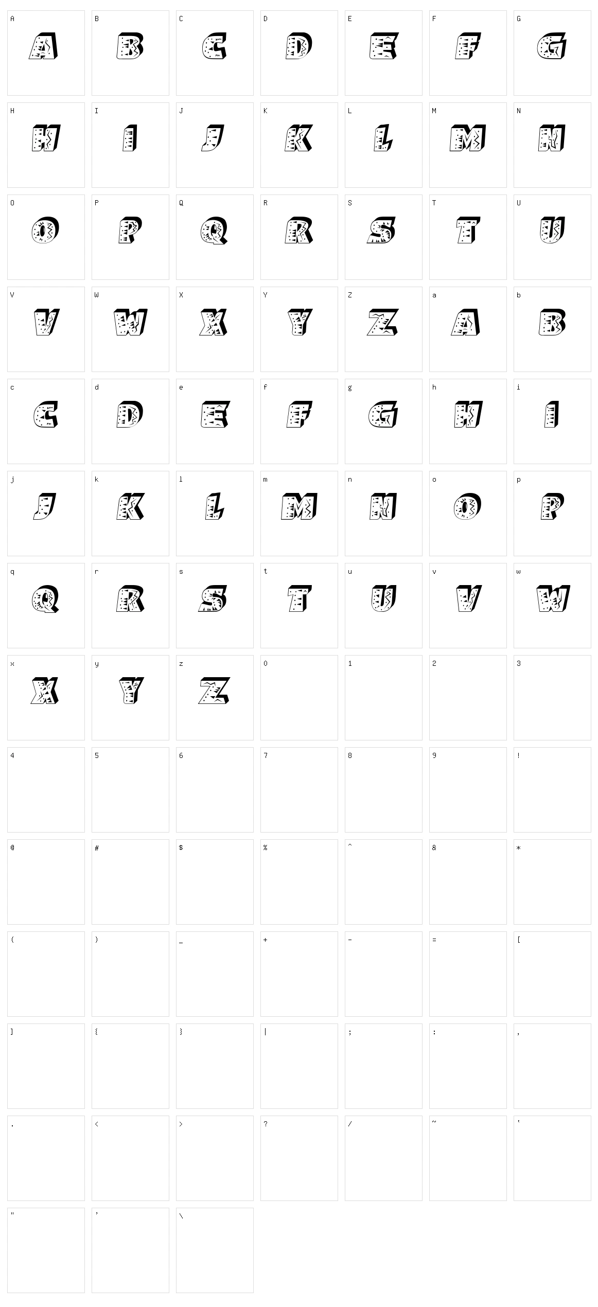 Lintel Character Set