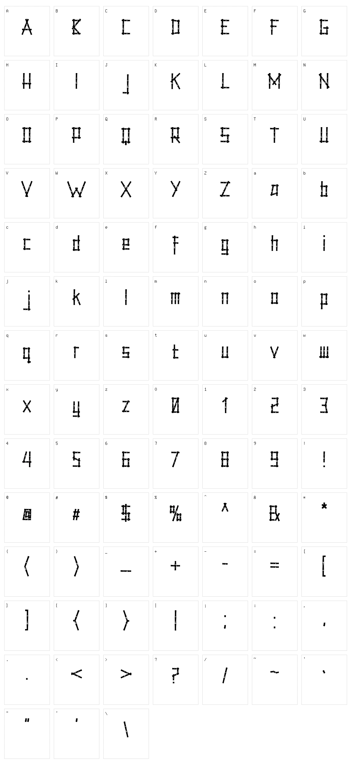 Little Bamboo Character Set