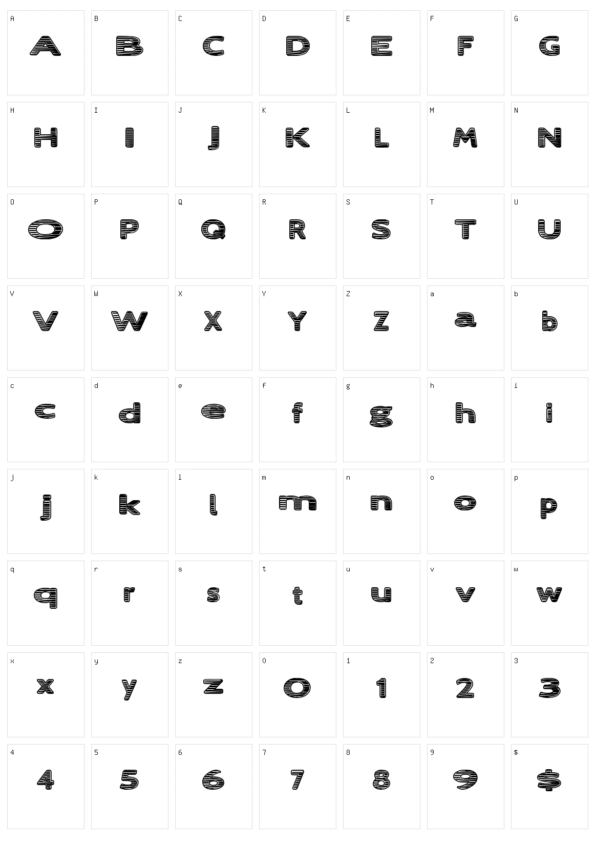 Lost Ray Character Set