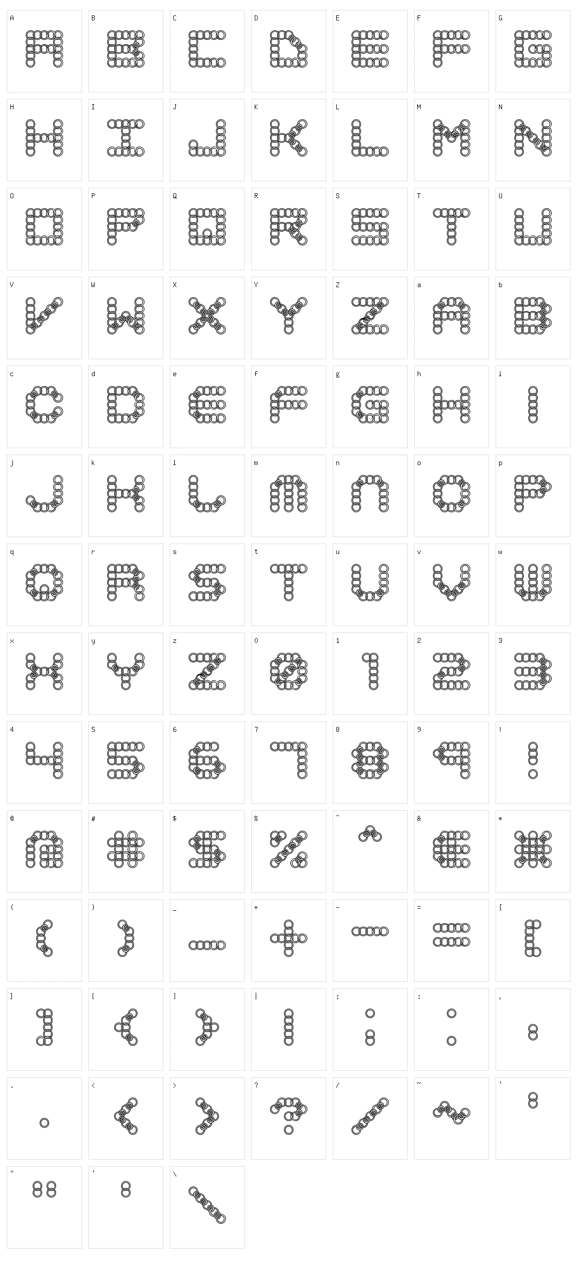 Lynx BRK Character Set