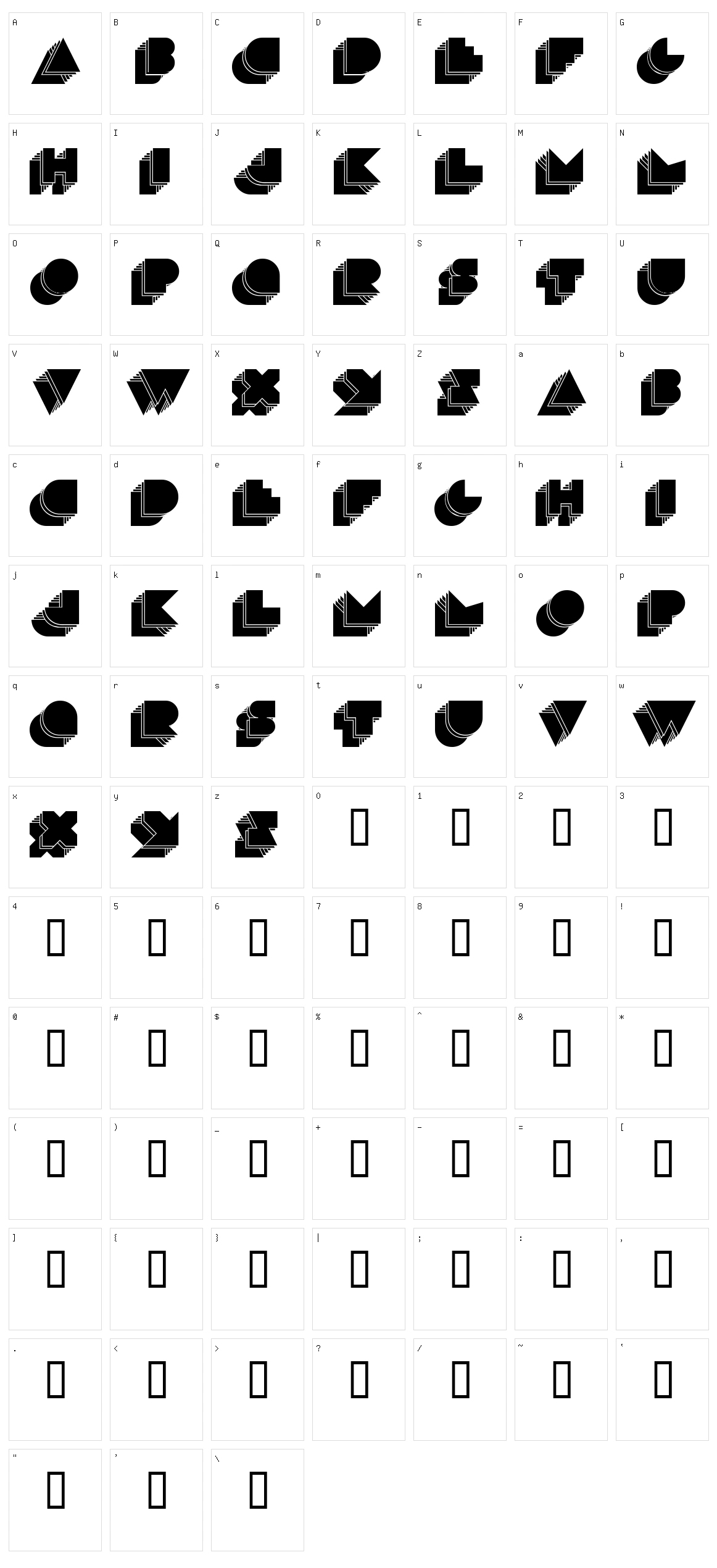 Maduo Etra Character Set