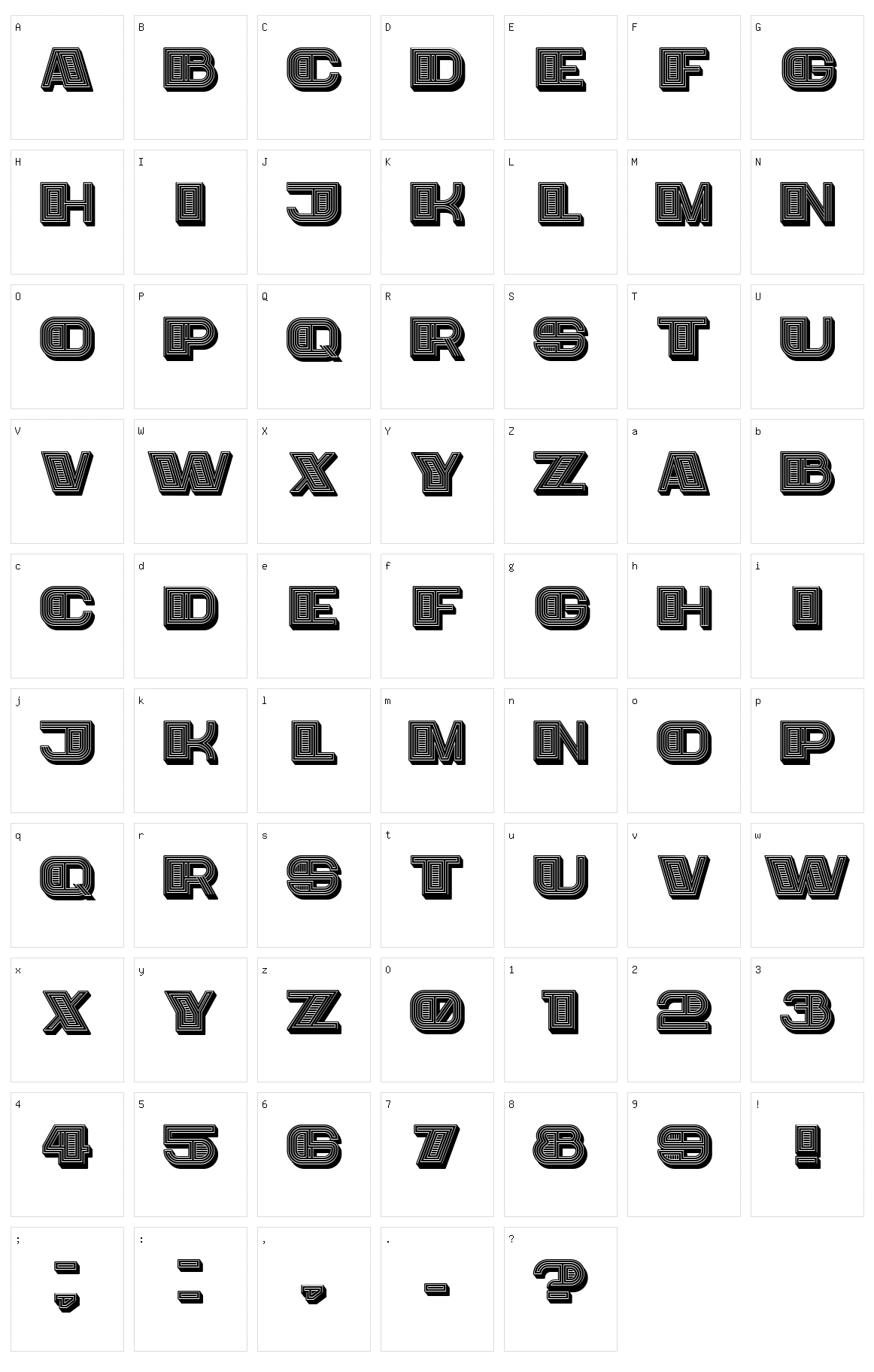 Mafioza Character Set
