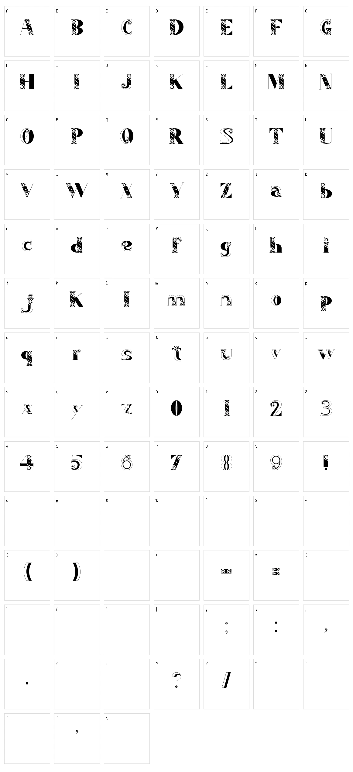 Managun Character Set