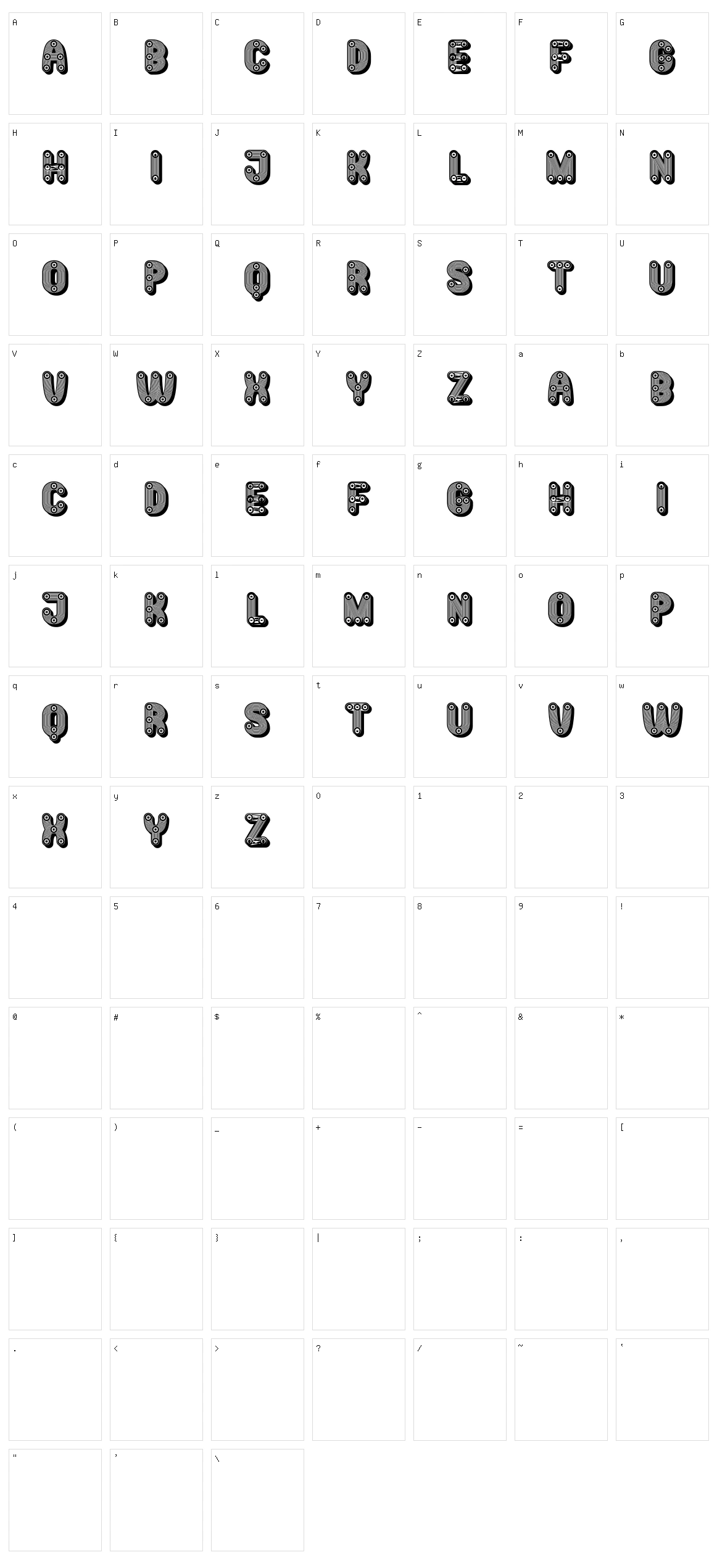 Mangalica Character Set