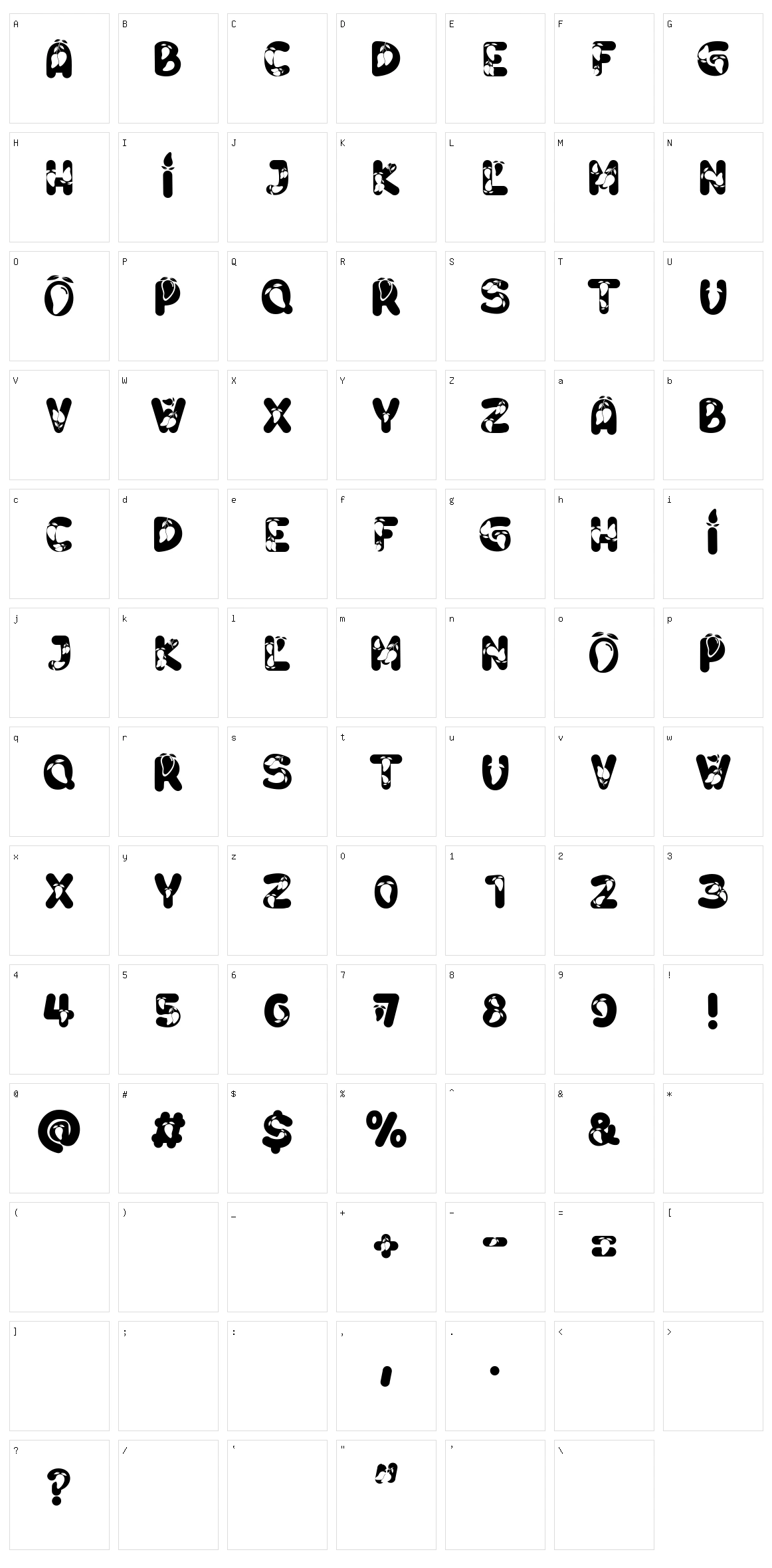 Mango Character Set