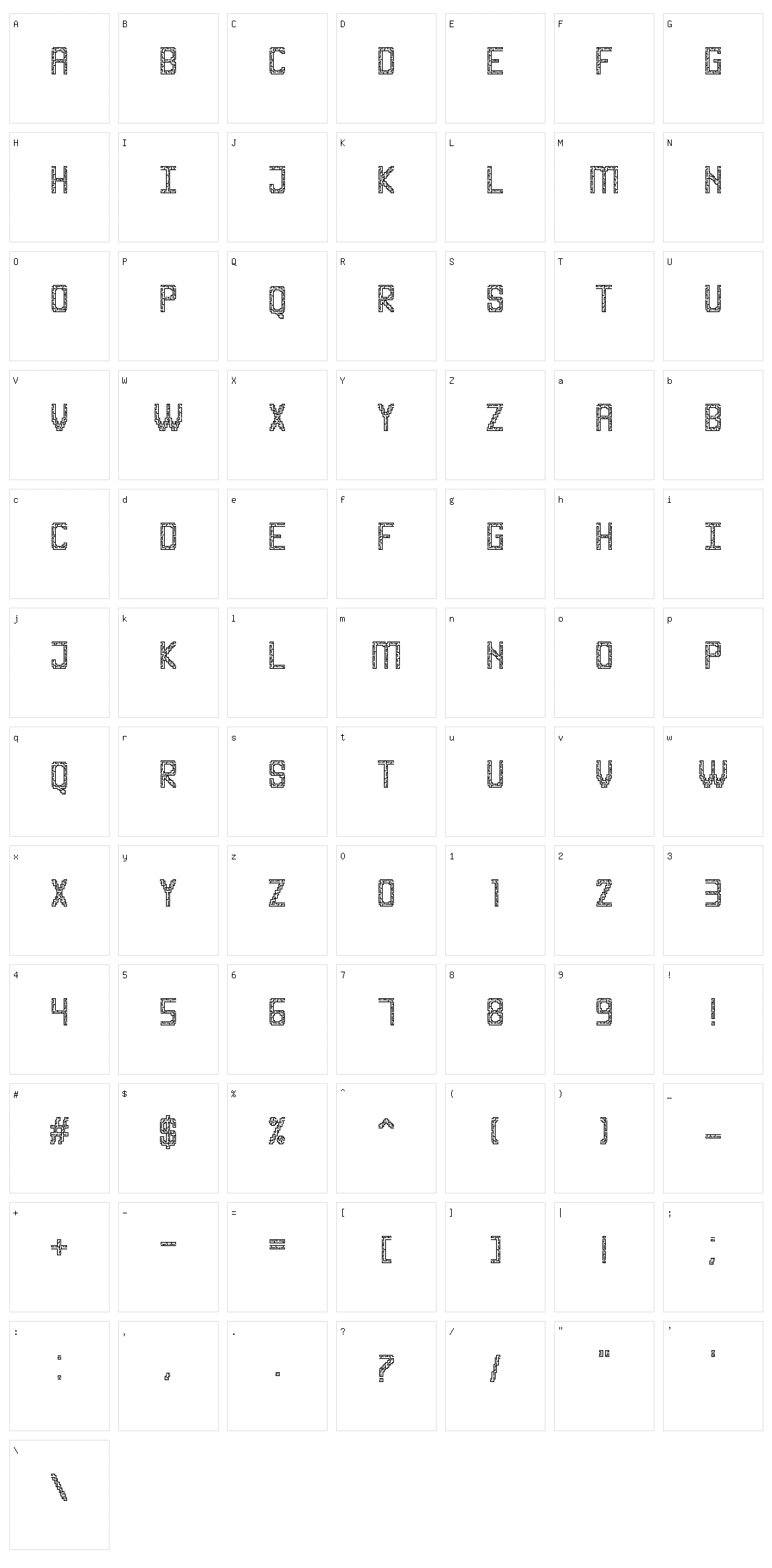 Maze Sanz Character Set