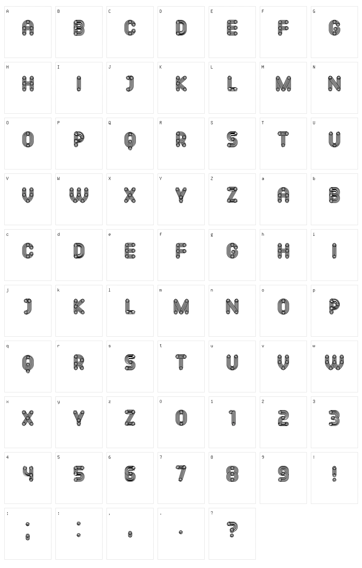 Mechanismo Character Set