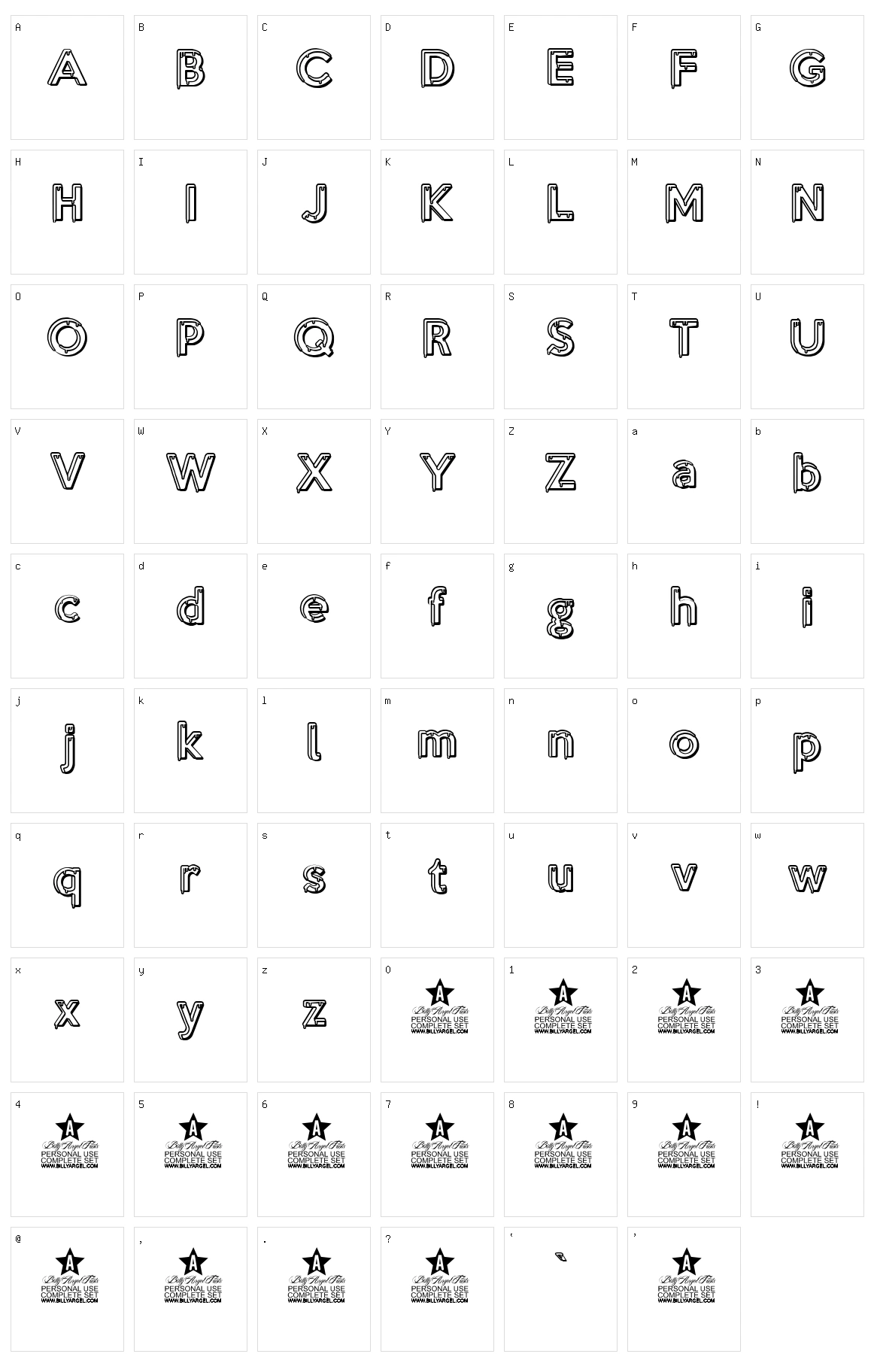 Melted Character Set