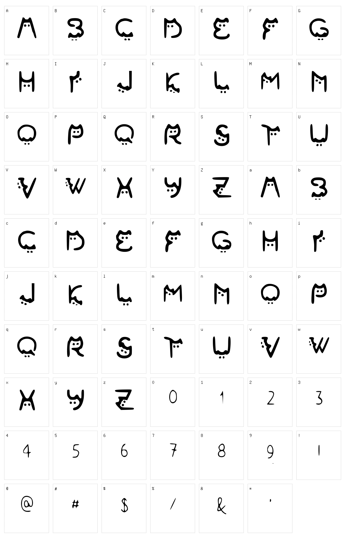 Meoww Character Set
