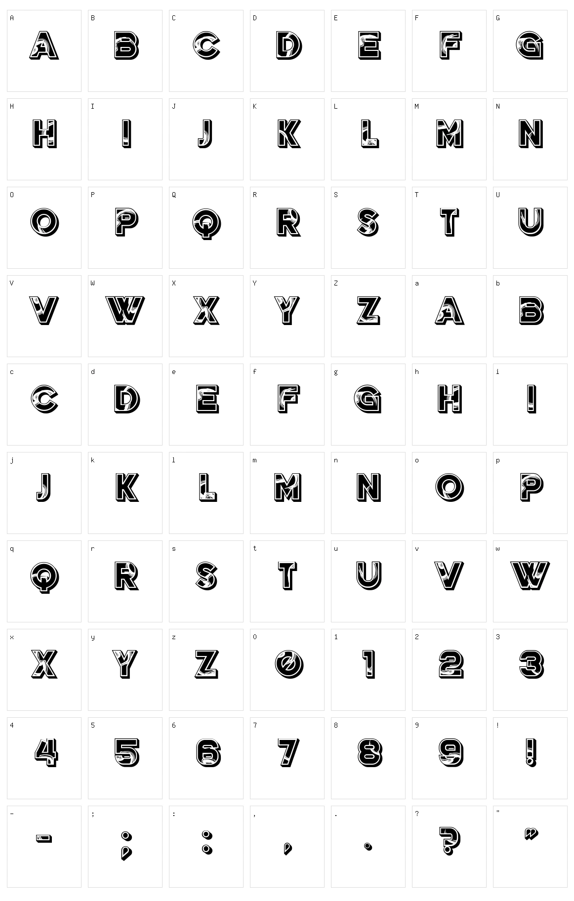 Mermer Character Set