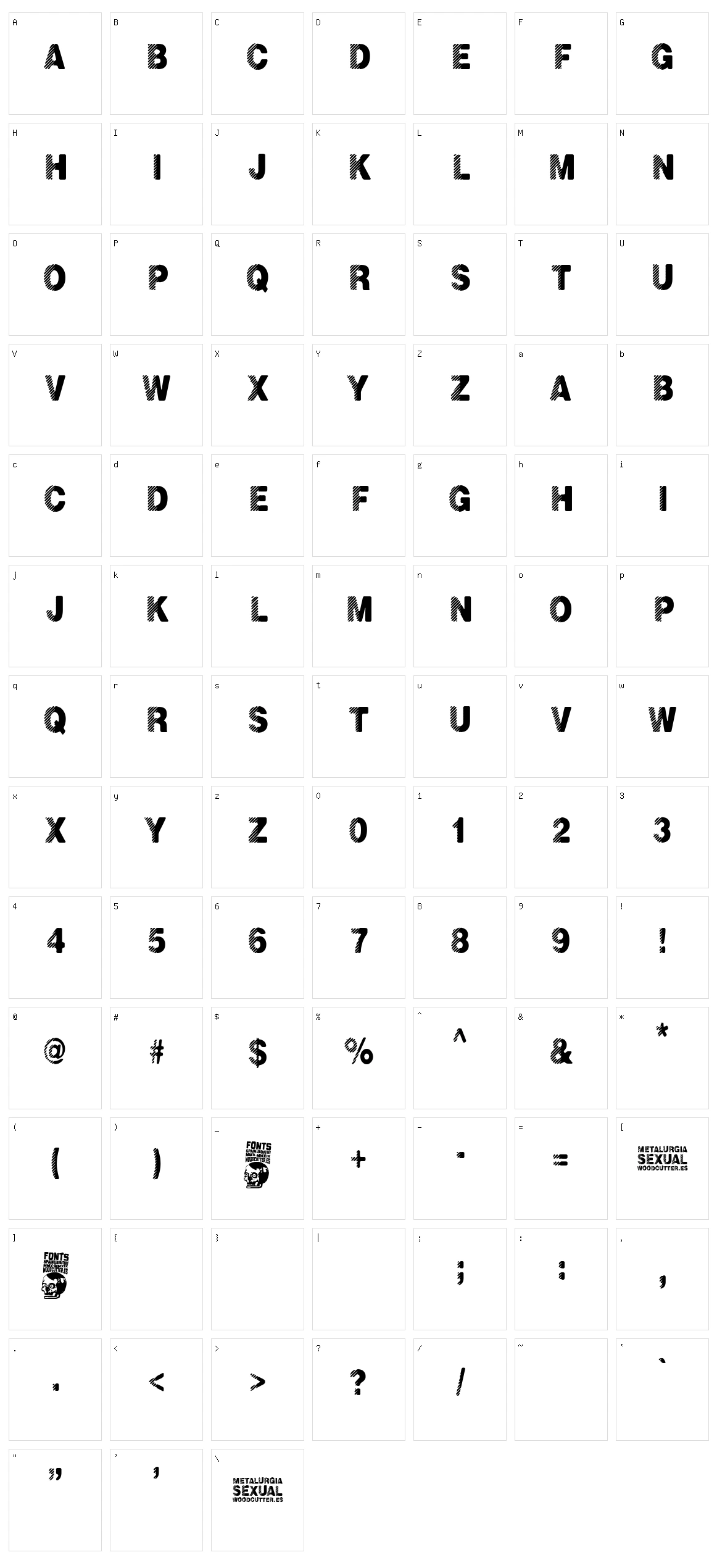 Metalurgia Sexual Character Set