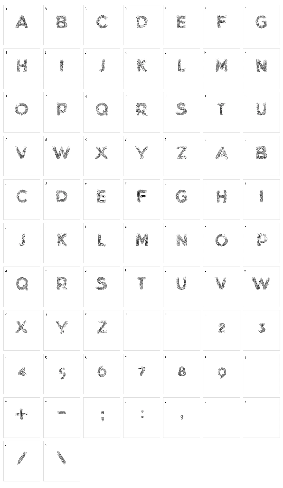 Mink Character Set