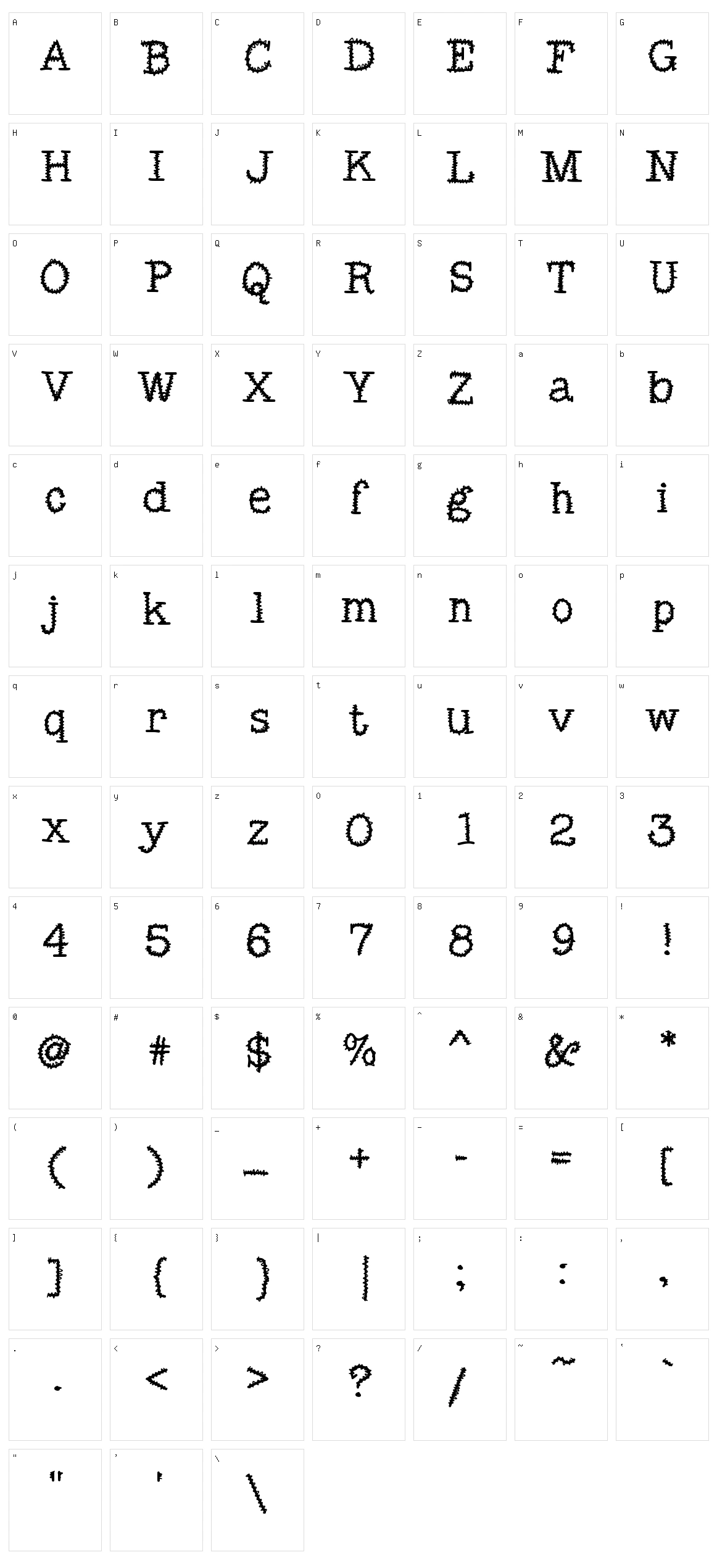 Mix Squiggle Character Set