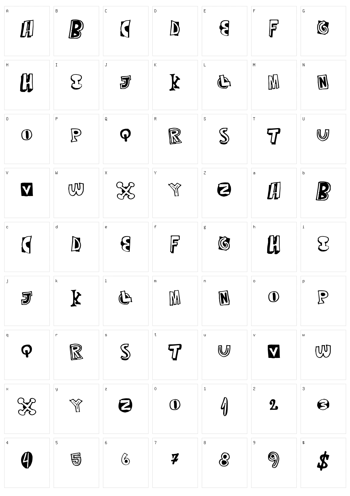 Mixed Thirty Character Set