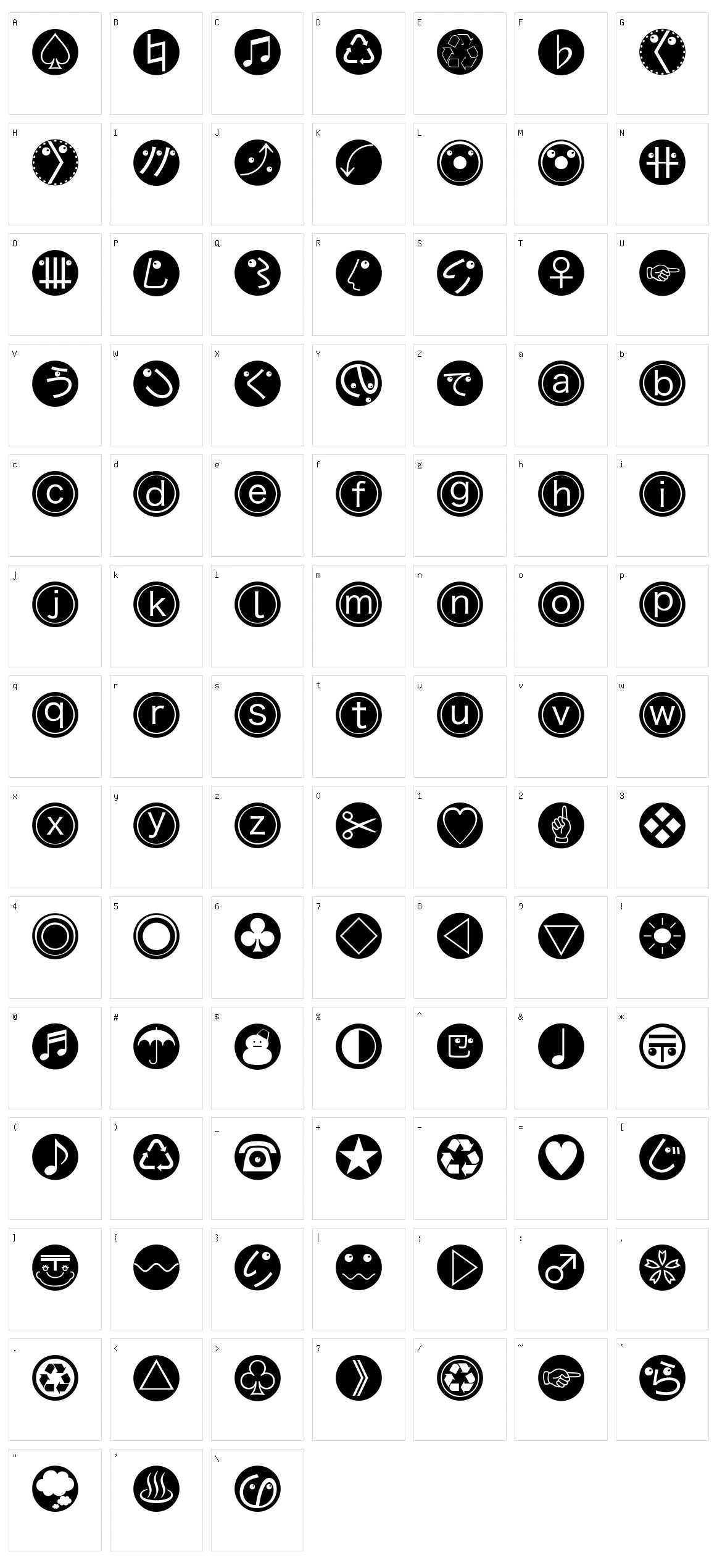 MKBats Character Set