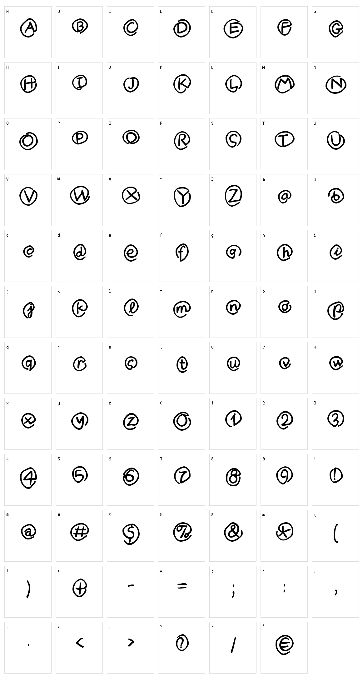 MKlammer Affen Character Set