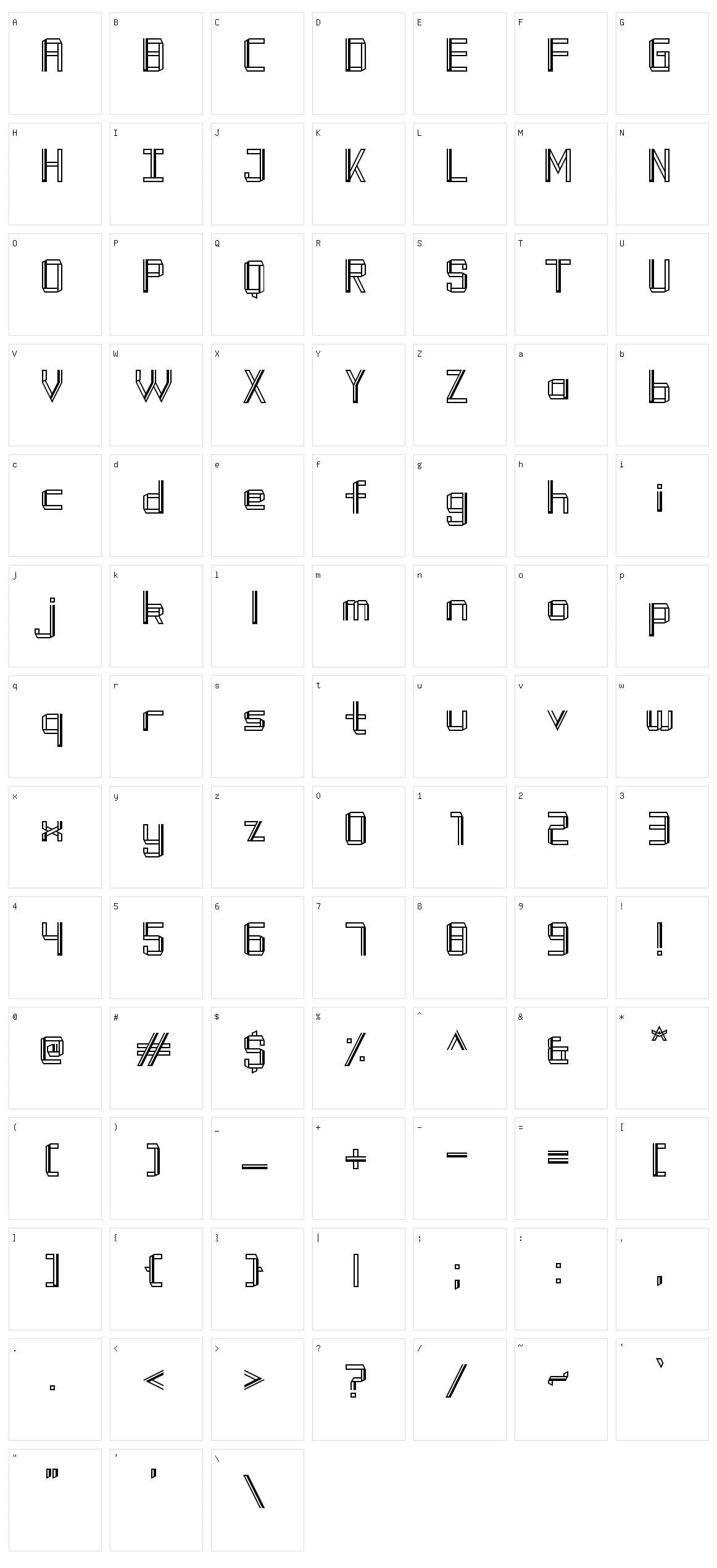 Modern Fold Character Set
