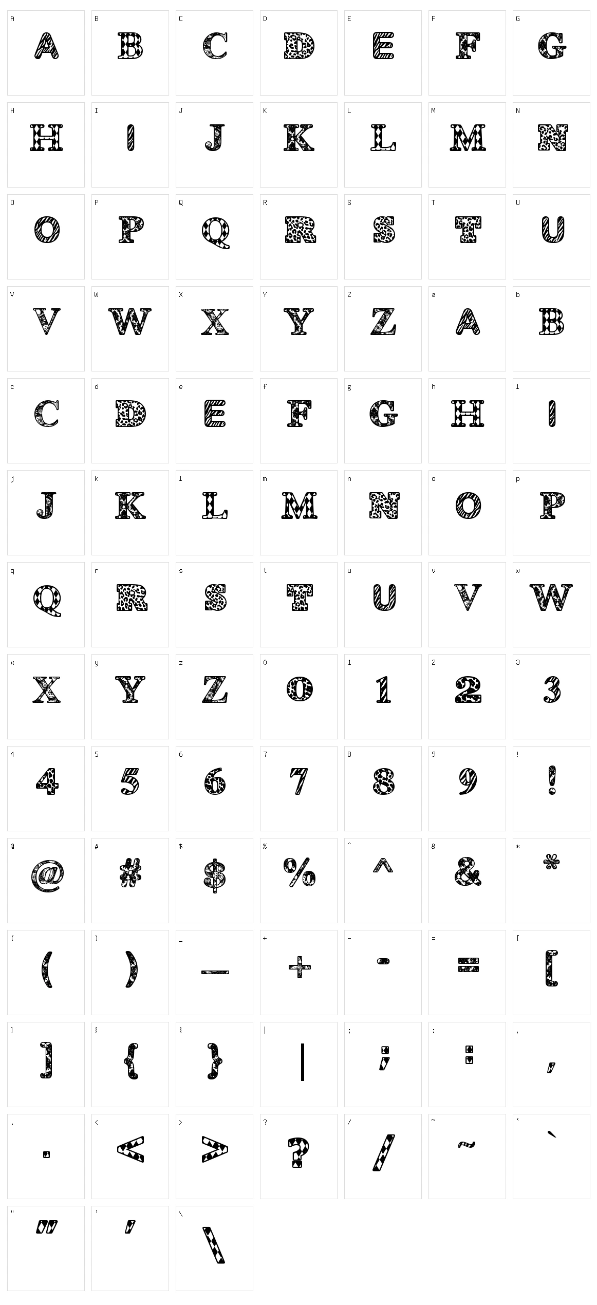 Monovirus Character Set