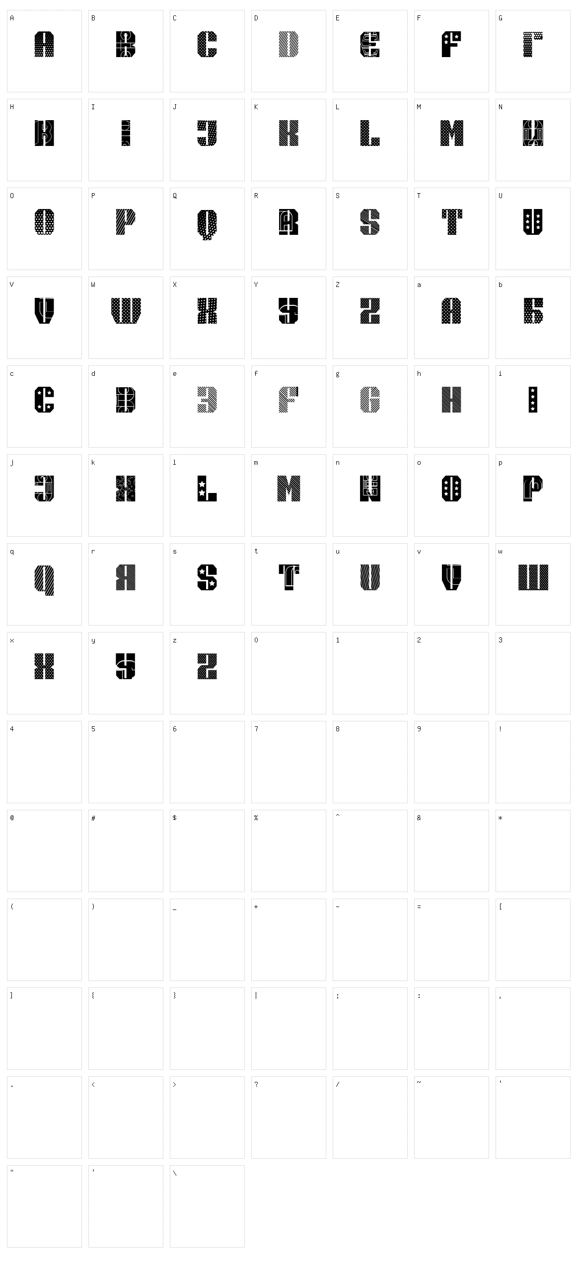 Moscowian Party Character Set