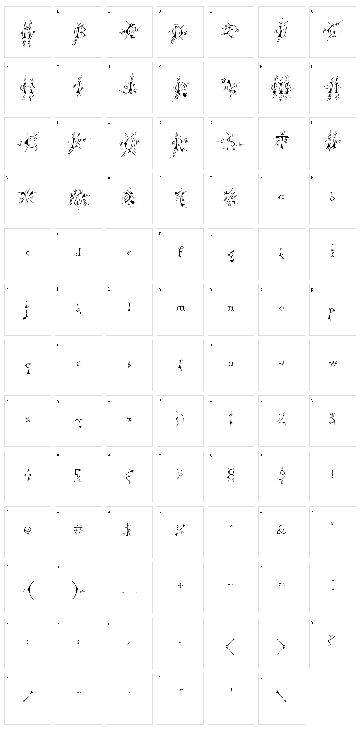 MP SwitchY Character Set