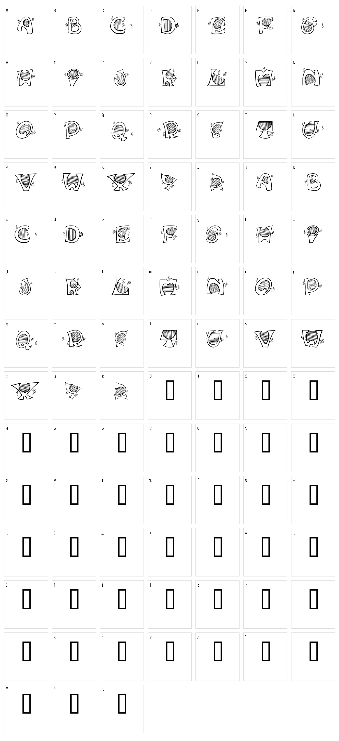 Music For Your Ears Character Set