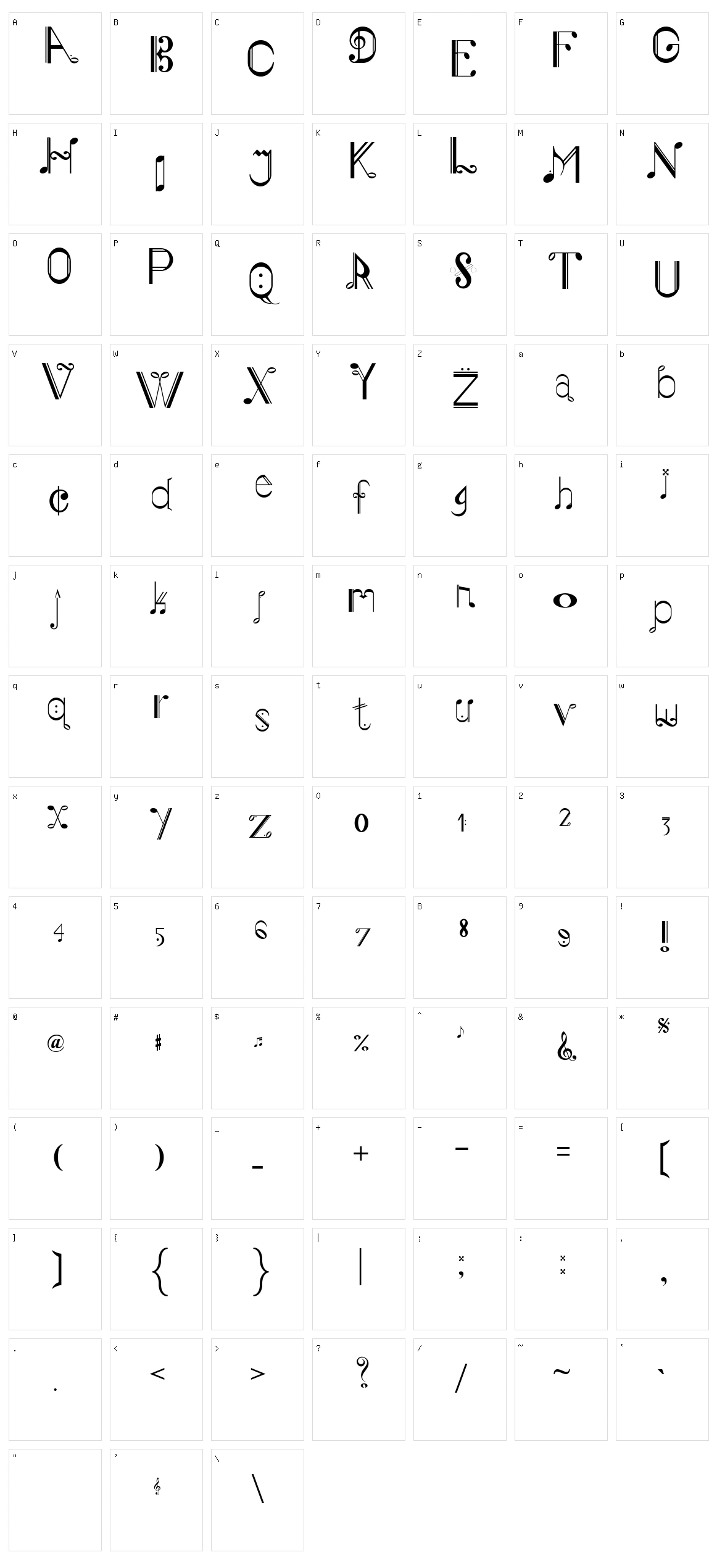 Musiker Character Set