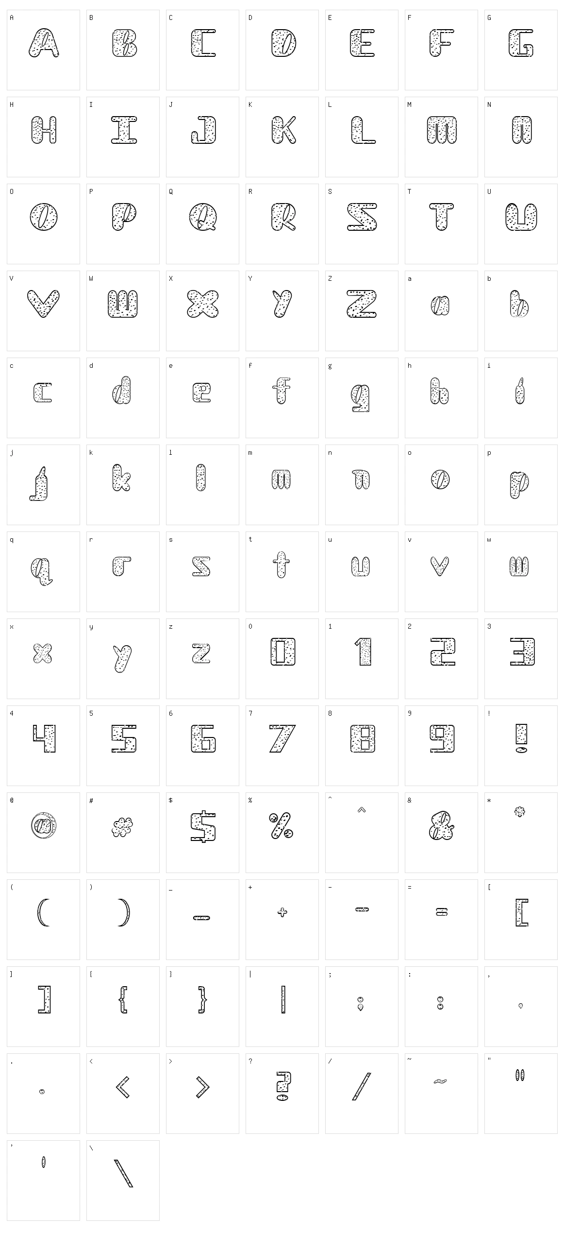 NADC Dalmatian Character Set