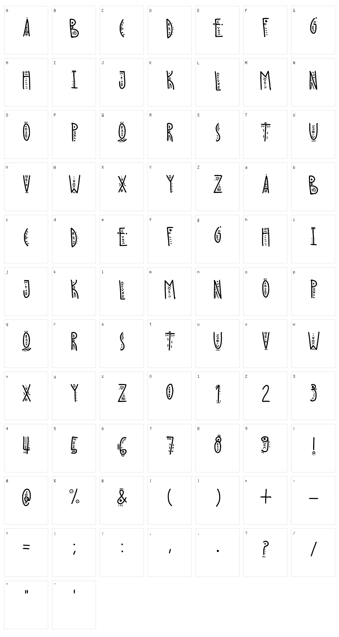 Nihalloo Folk Character Set