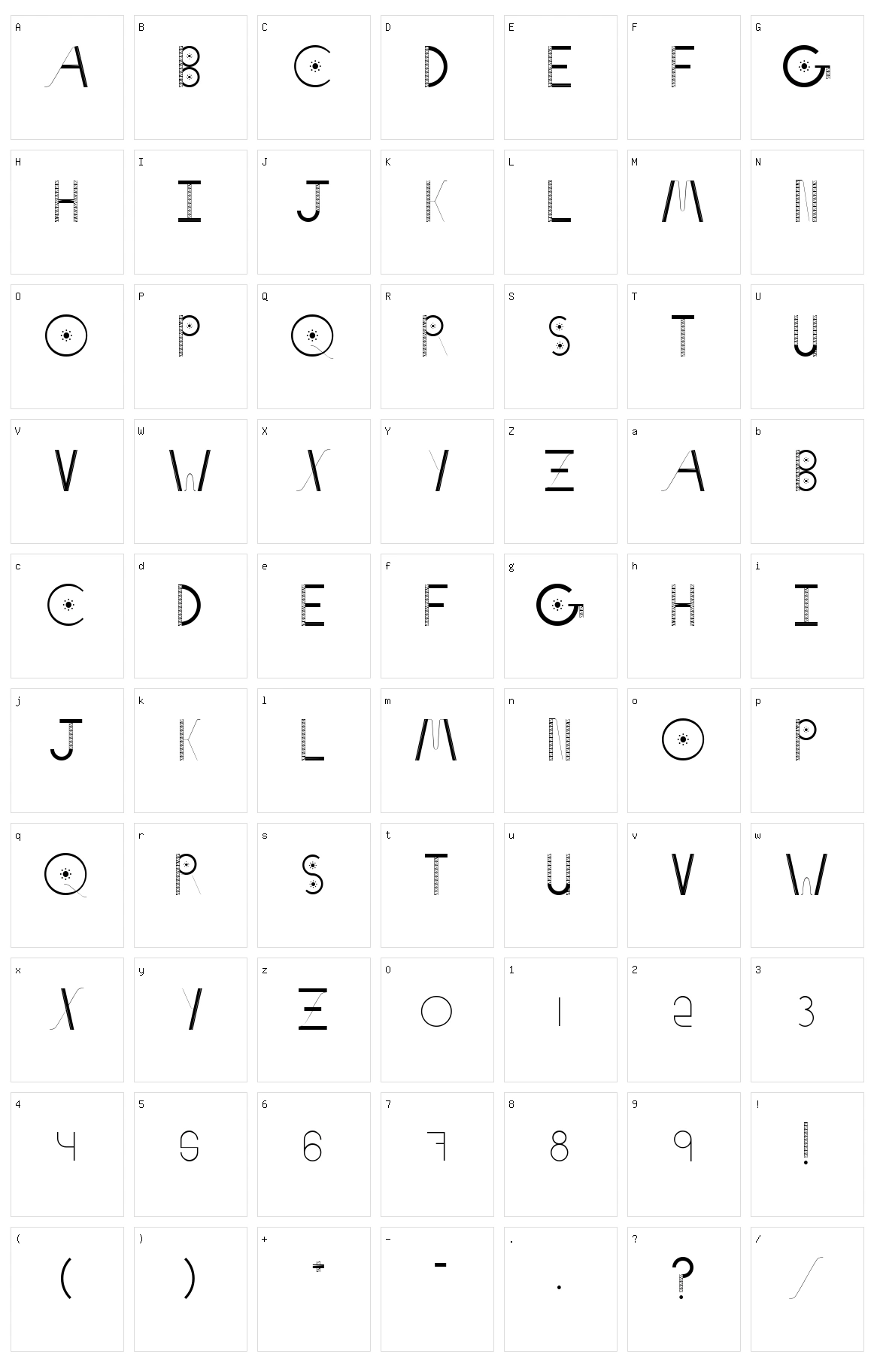 Notch Eight Character Set
