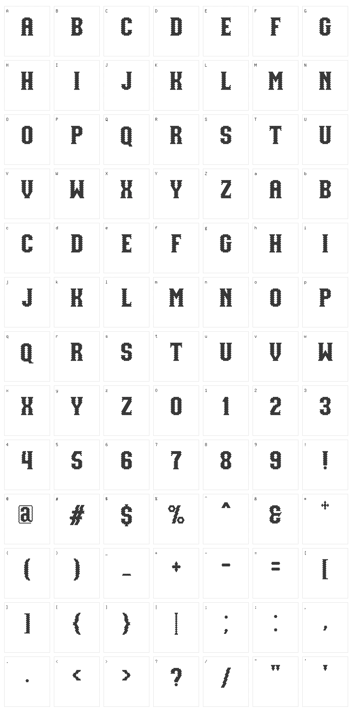 Nuaz Character Set