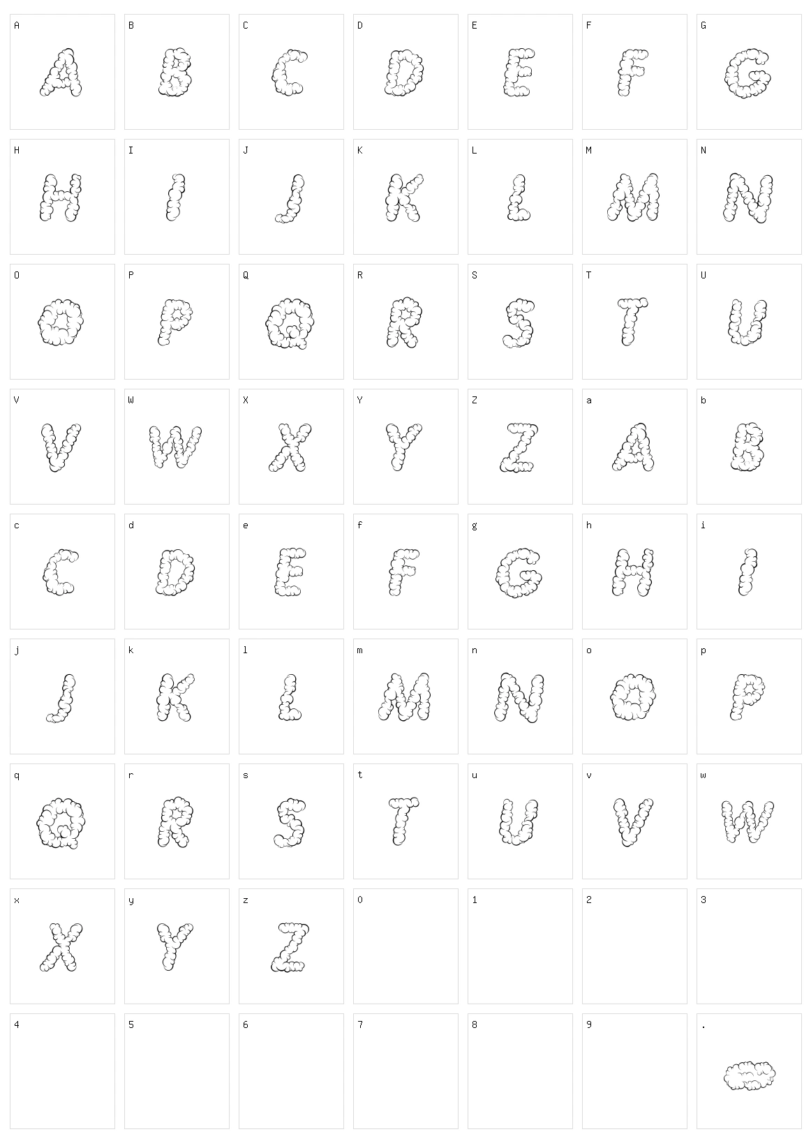 Nubles Character Set