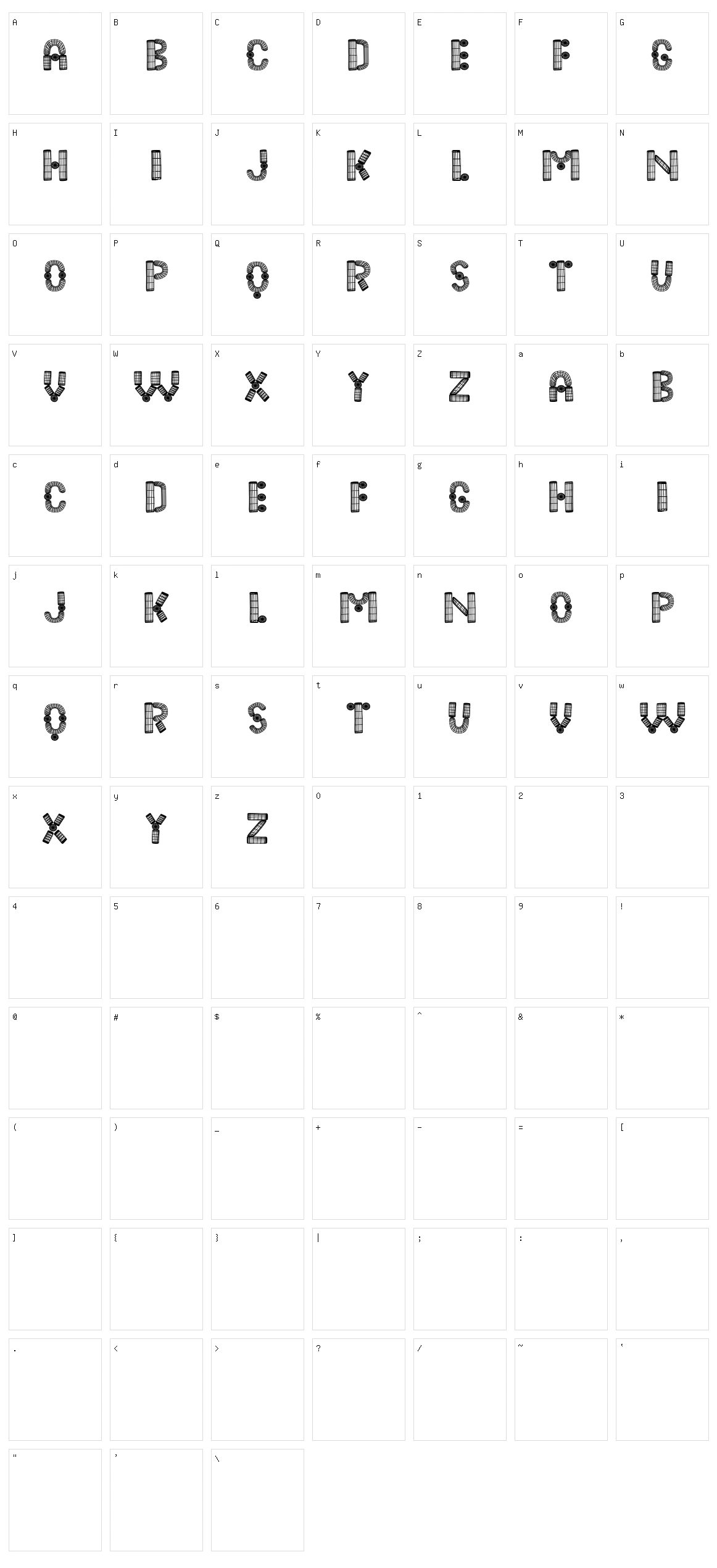 Object Character Set
