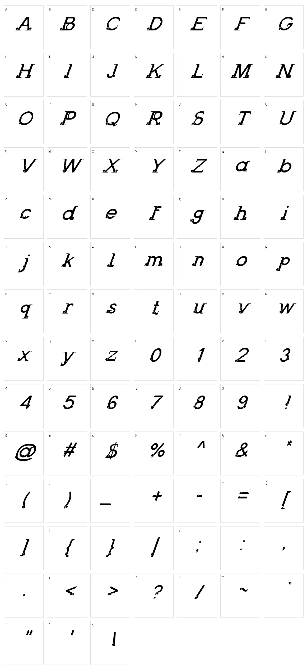 Odessa Character Set