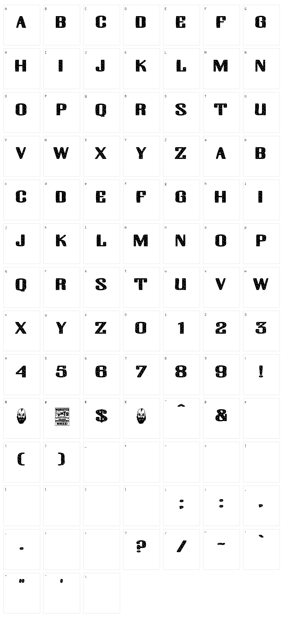 One, Big & Fresh! Character Set