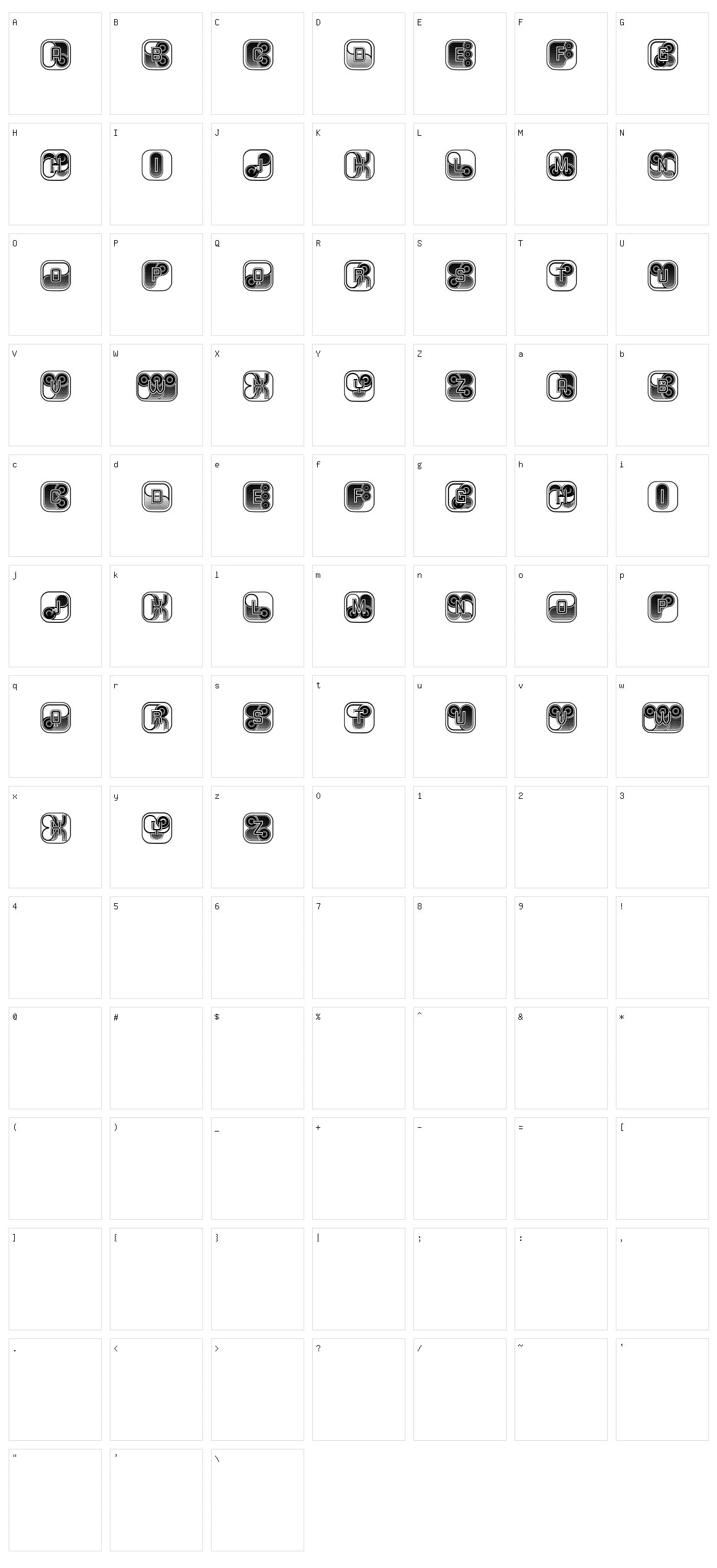Onza Character Set